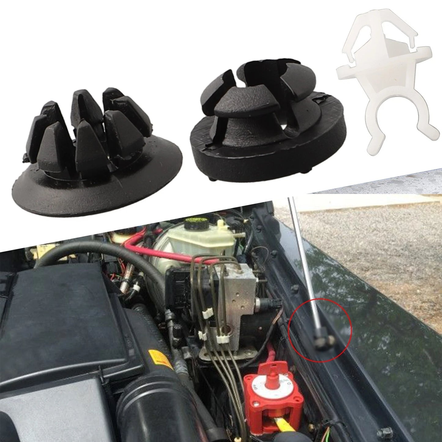 Car Hood Support Prop Rod Holder Clip 3 x for Accord Odyssey Prelude