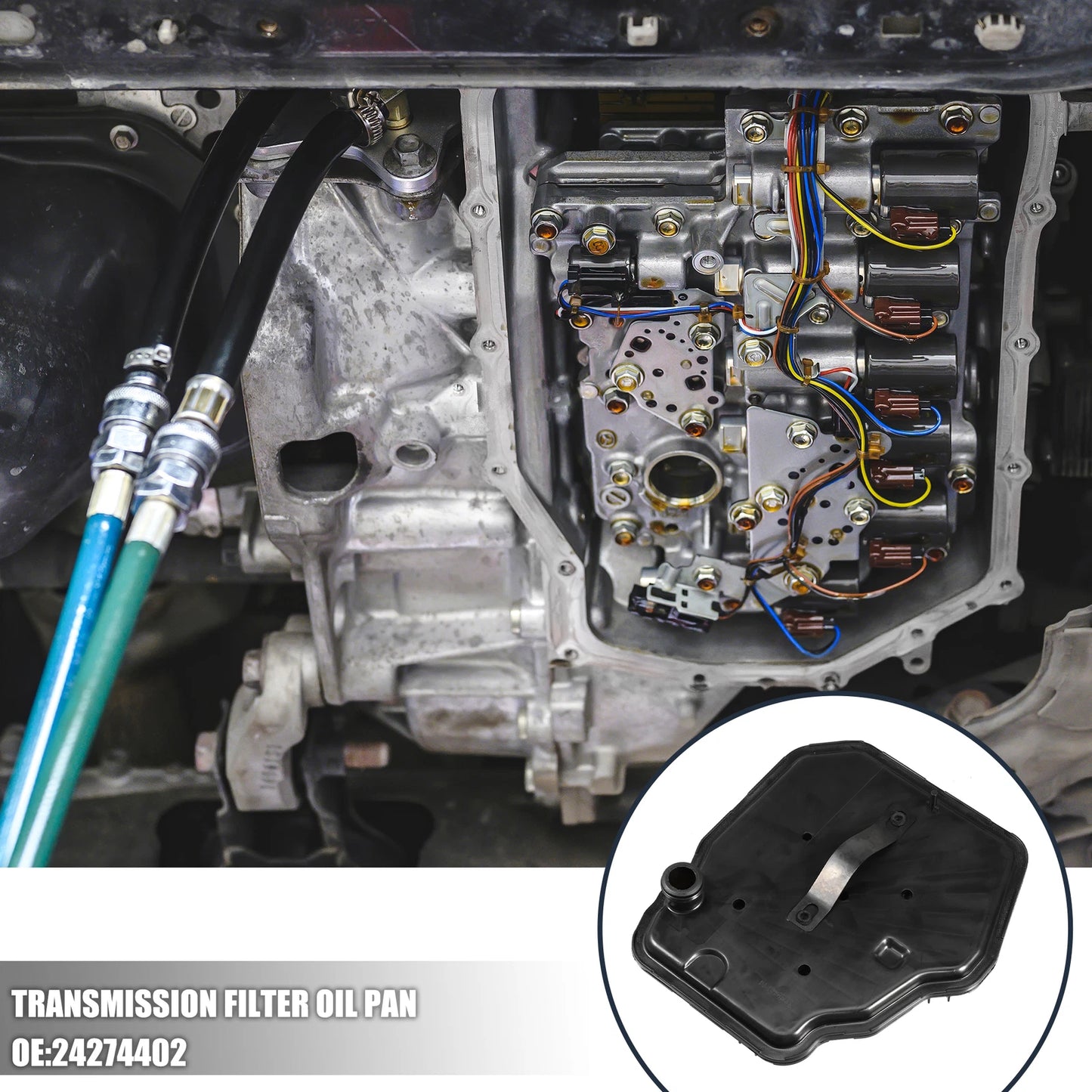 Oil Pan & Transmission Filter for GM 8L90 8L90e Plastic Black