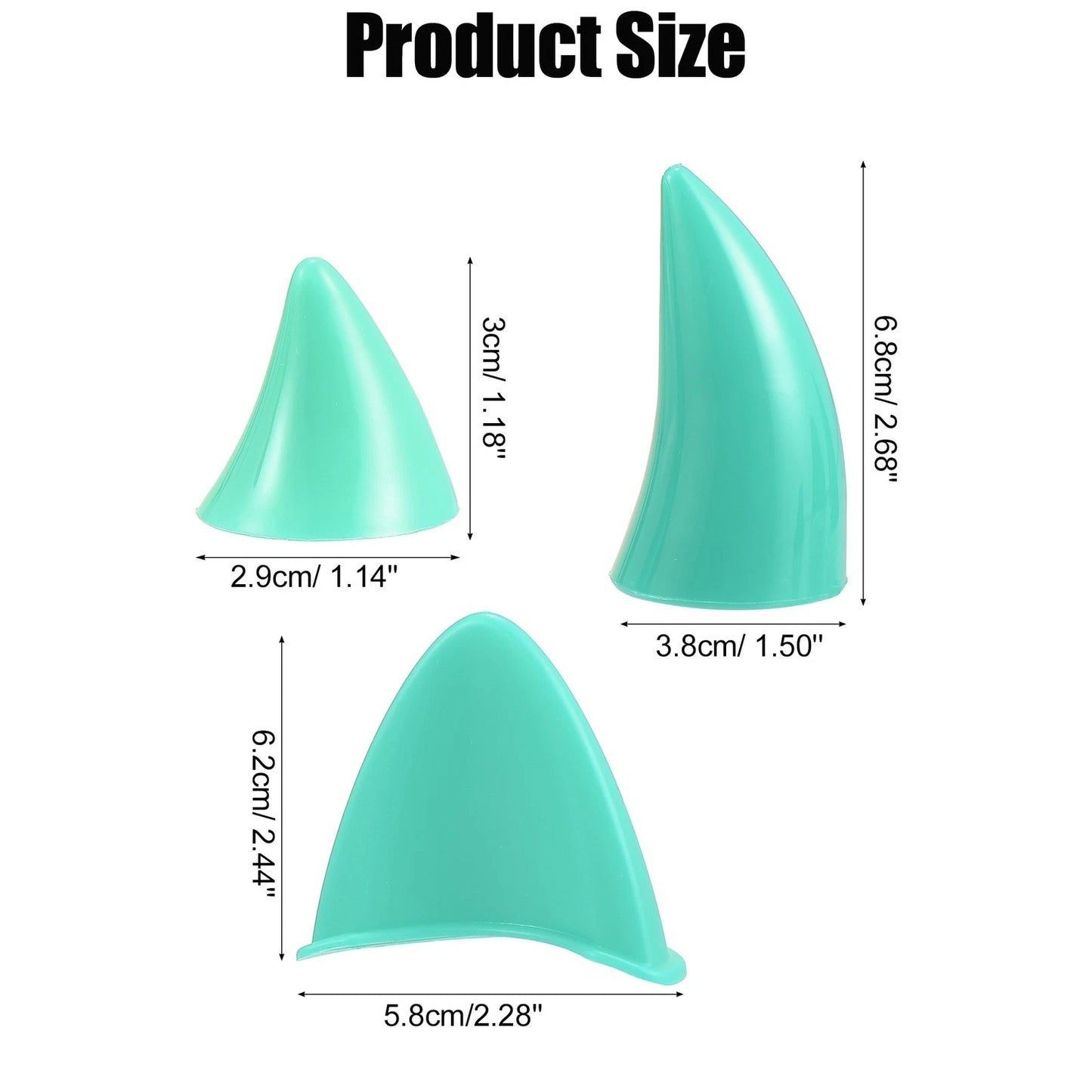 Set Cat Ears Style Devil Horn Decoration for Motorcycle Blue