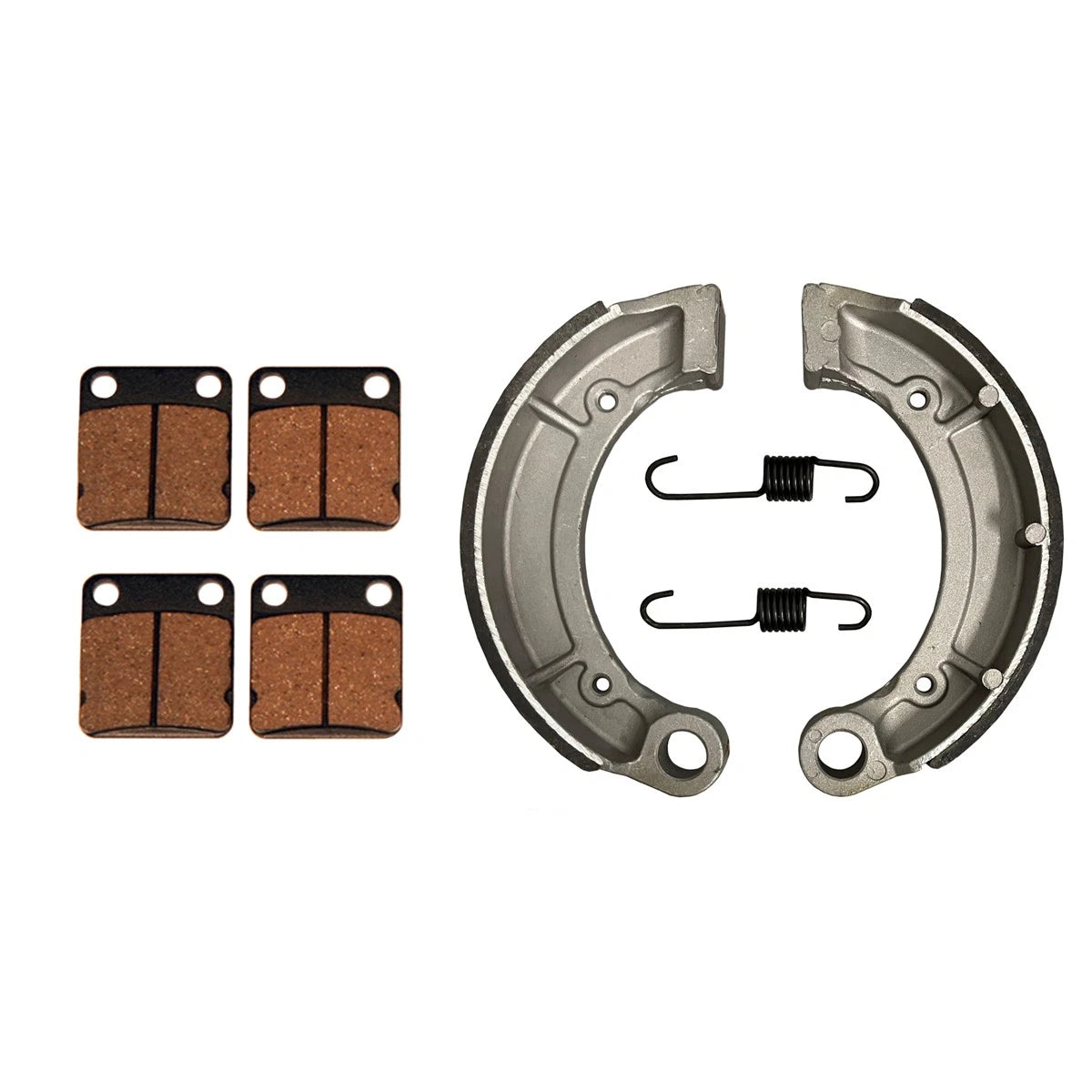 2 x Front & Rear Brake Pads & Shoes for Yamaha Big Bear 250 (2007–2009)