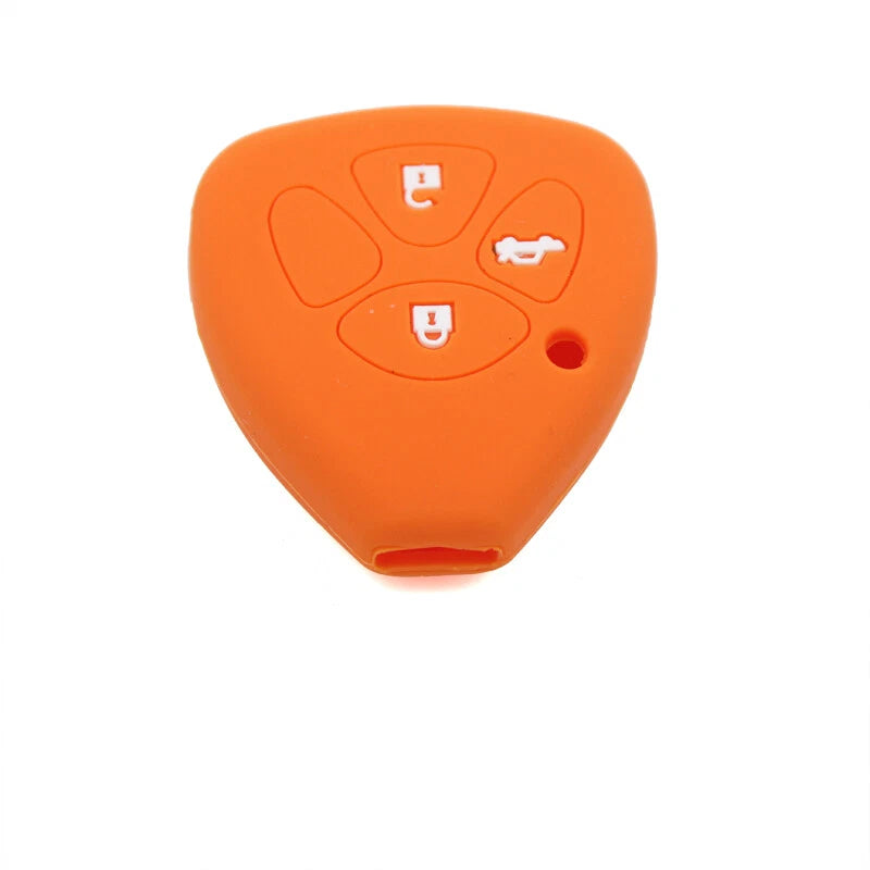 Orange Silicone FOB Key Cover Fit for Toyota Corolla Camry Matrix RAV4 Yaris