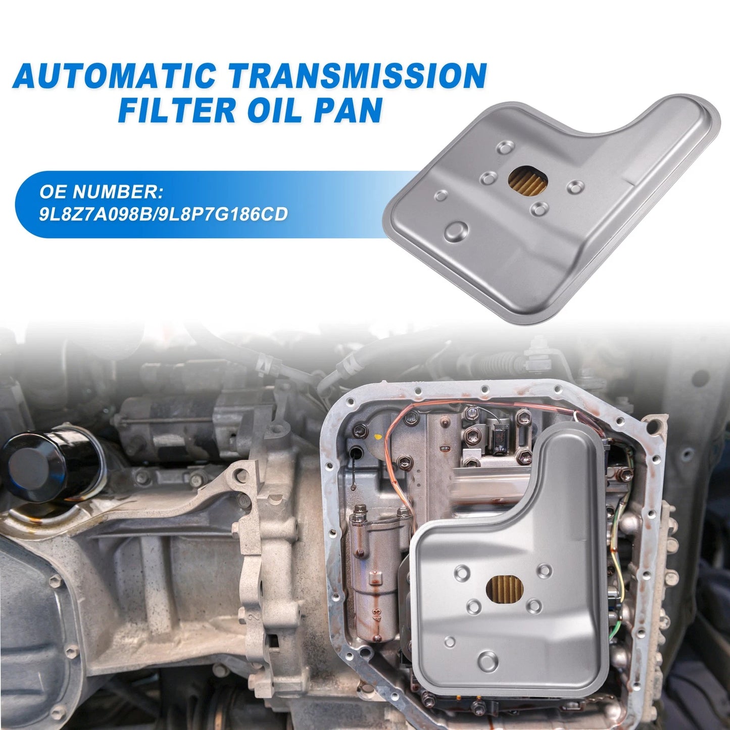Transmission Fluid Filter Oil Pan for Ford (1998-2003)