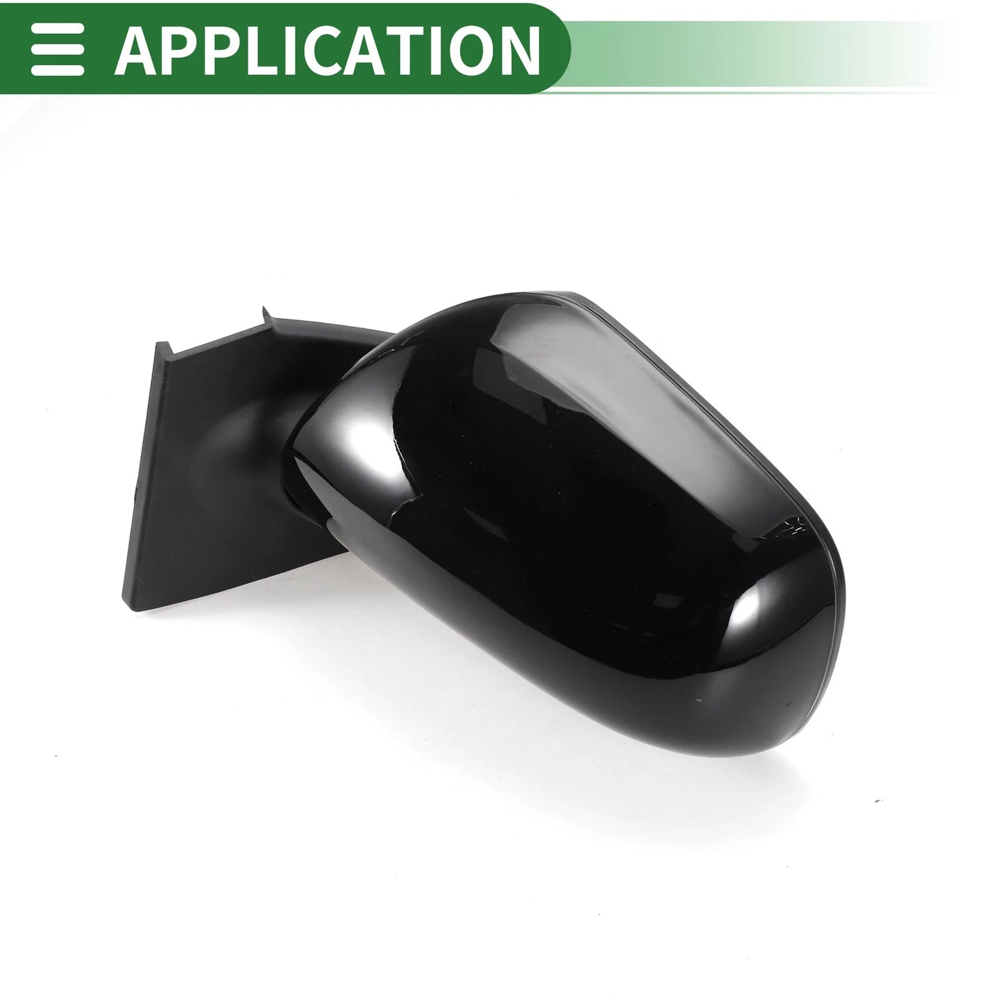 Left Side Door Mirror Gloss Black for Toyota Yaris Hatchback (2006-2011)
