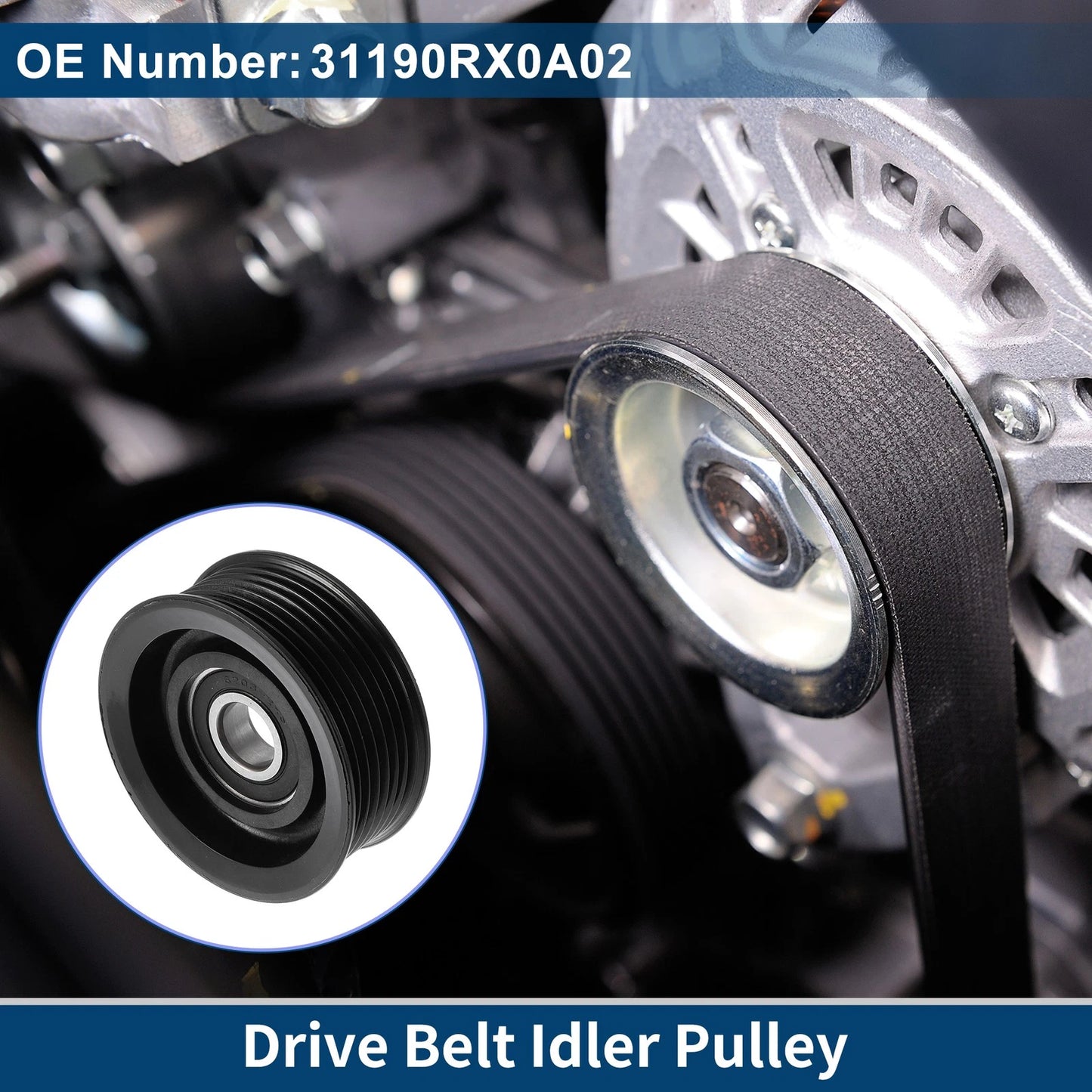 Drive Belt Idler Pulley for Honda CR-V, Acura (2012-2014) - 1 x Pulley