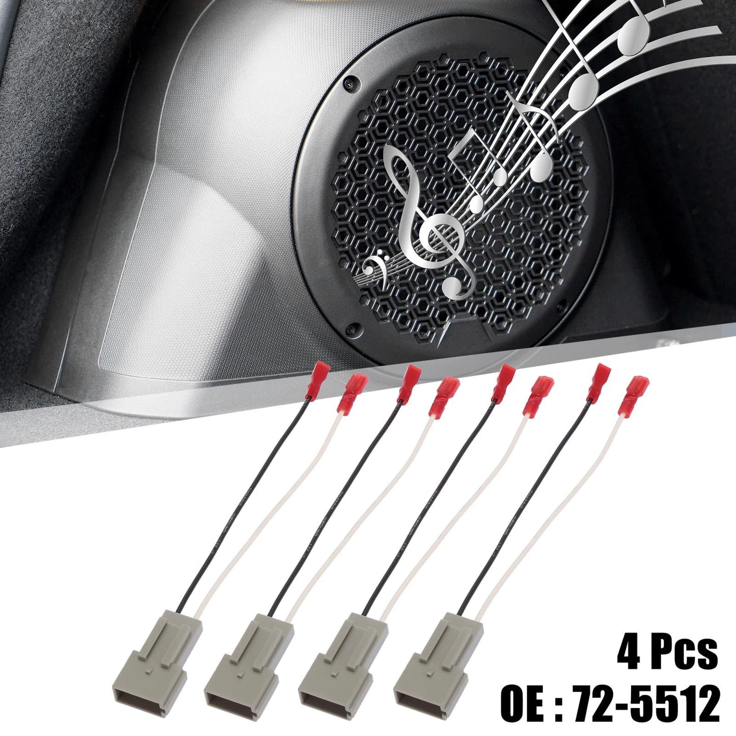4 x Car Speaker Connector Harness Adapter for Ford F-150 F-250 F-350 (2004-2014)