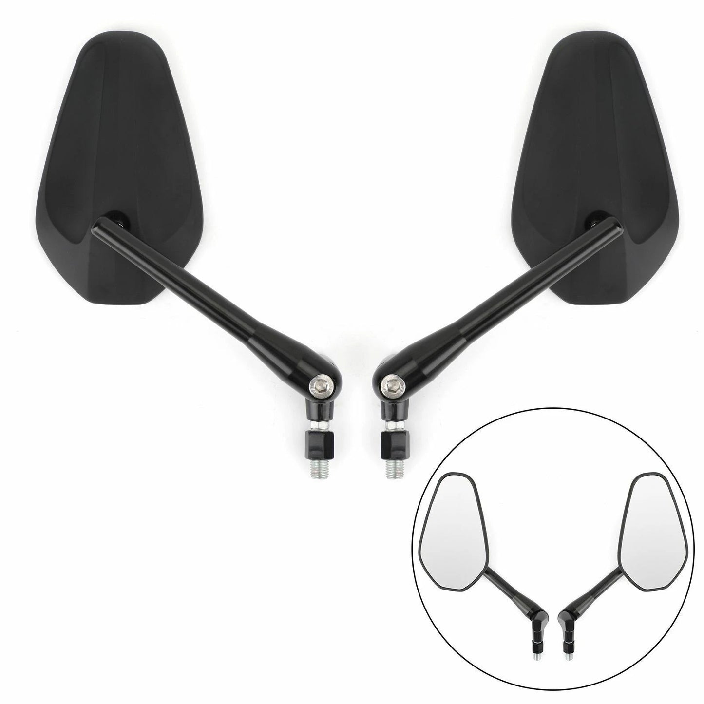 Pair Handlebar Mirrors for Moped Quad ATV Scooter (2010-2023)