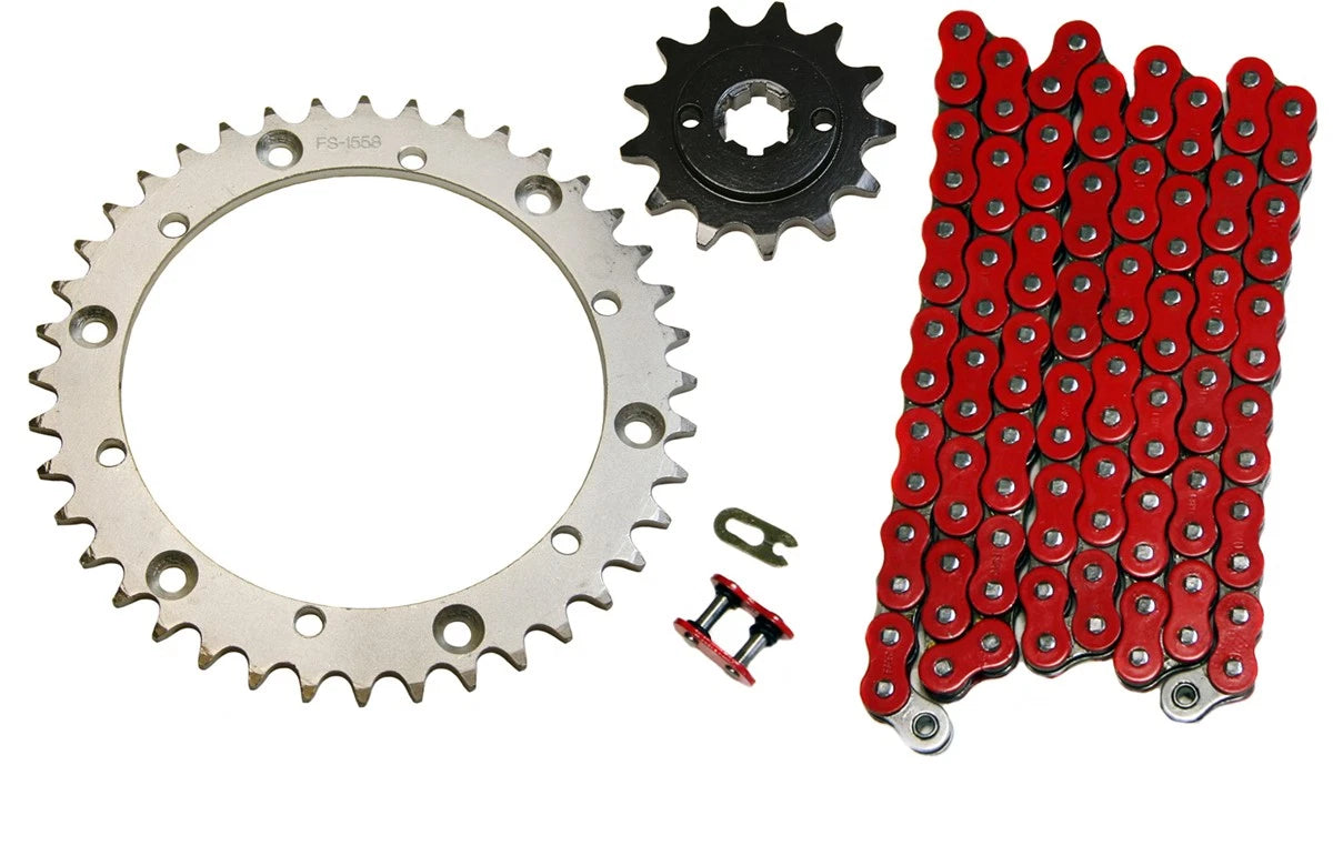 520x92 Red O-Ring Drive Chain & 13/40 Sprockets for Yamaha Blaster 200