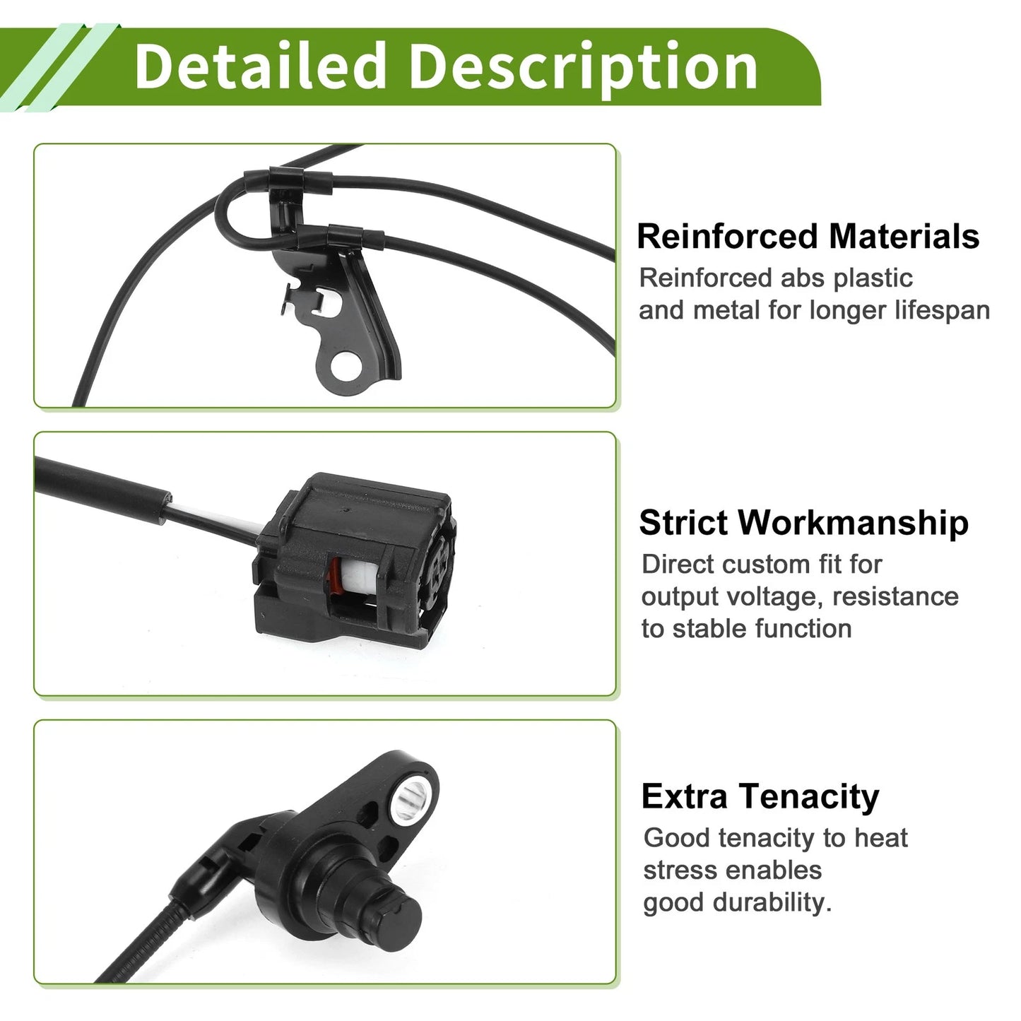 ABS Wheel Speed Sensor 1 Pc Front Left for Toyota Wish