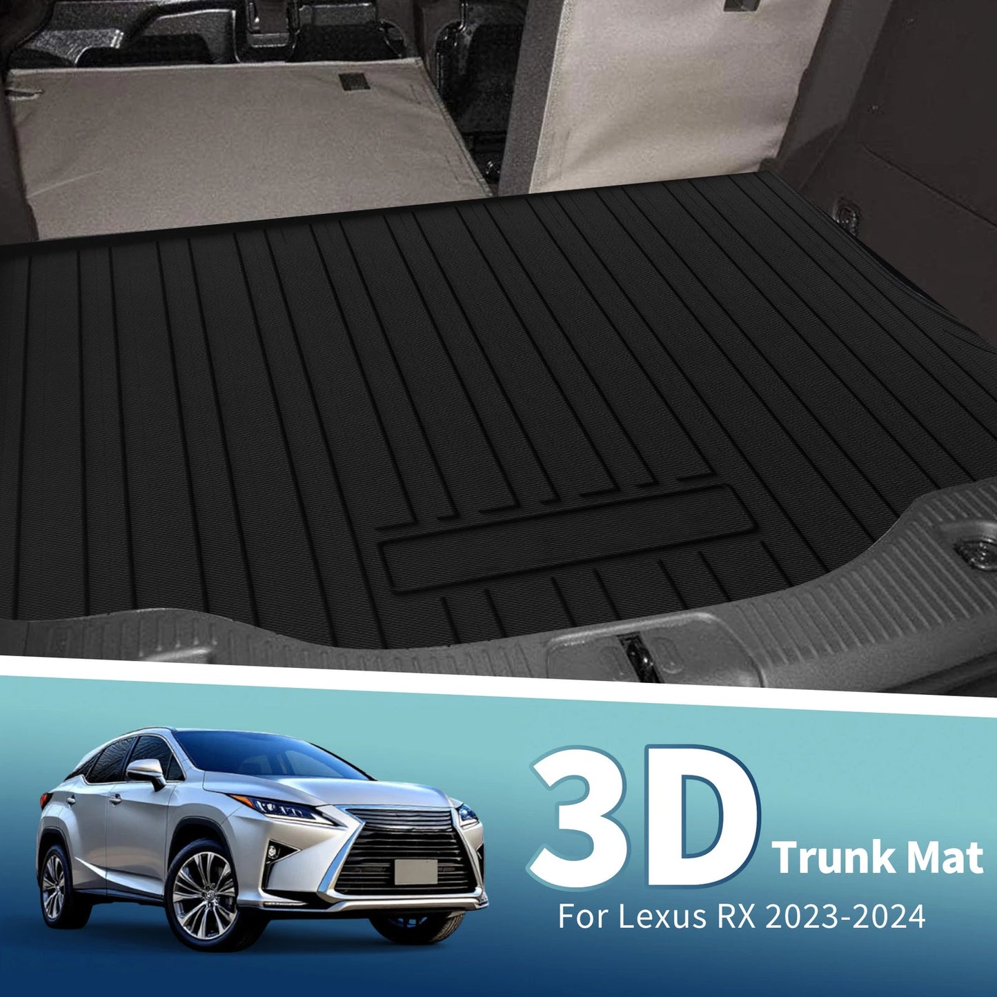 Flat Face Cargo Liner Rear Trunk Mat for Lexus RX (2023-2024) 1 Pc