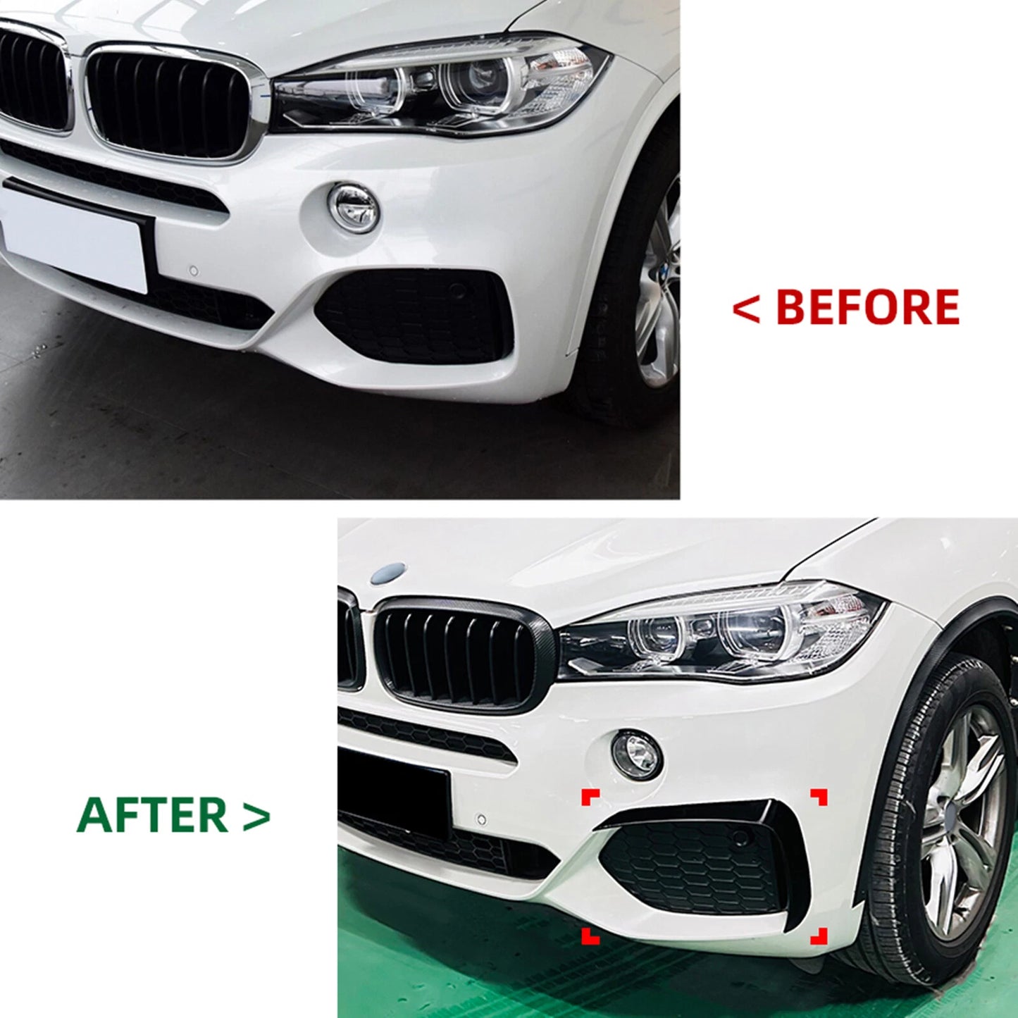 2 x Front Side Air Vent Trim Covers for BMW X5 F15 M Sport (2014-2018)