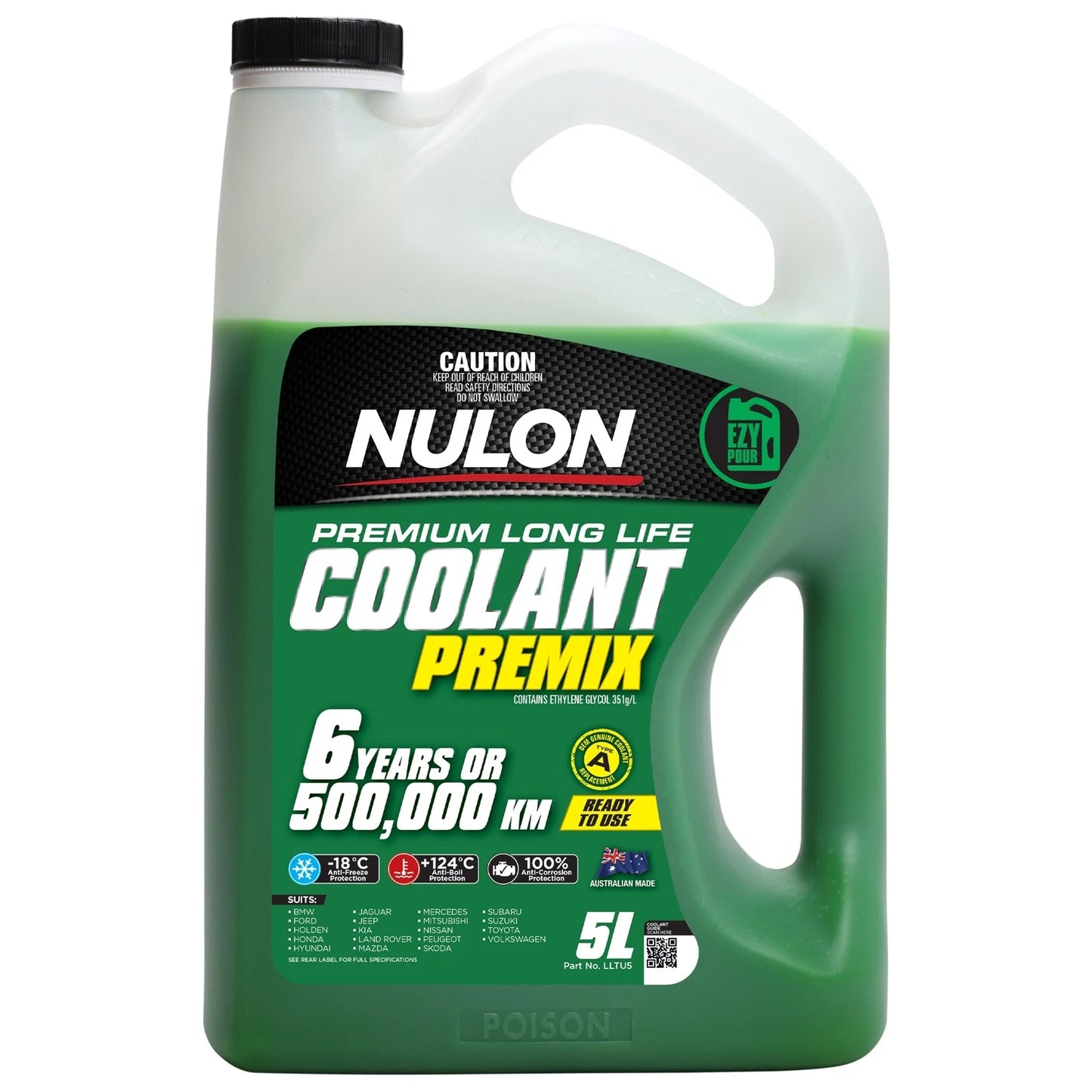 Coolant Premix 5L Green Premium Long Life