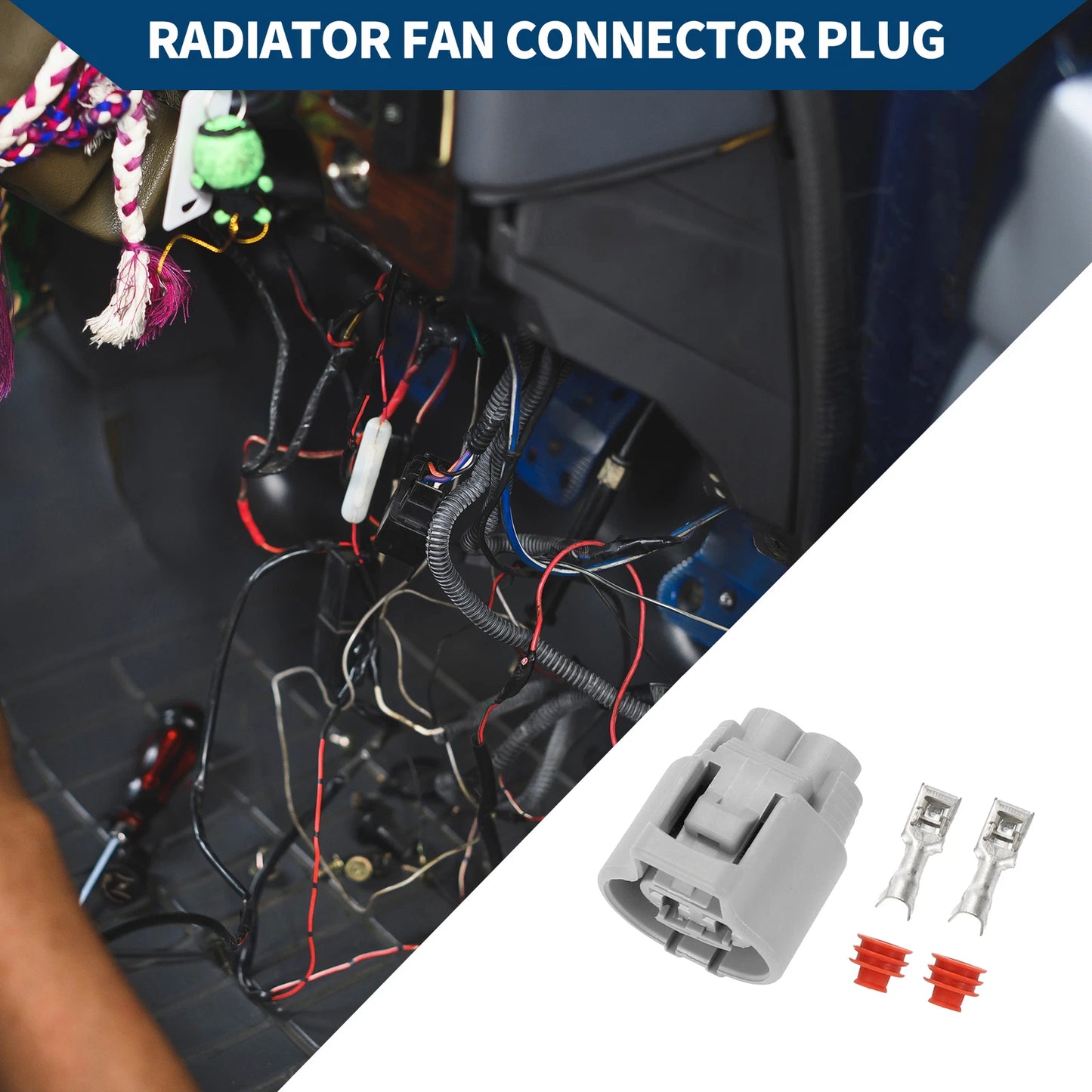 Pin Radiator Fan Connector Plug for Toyota RAV4