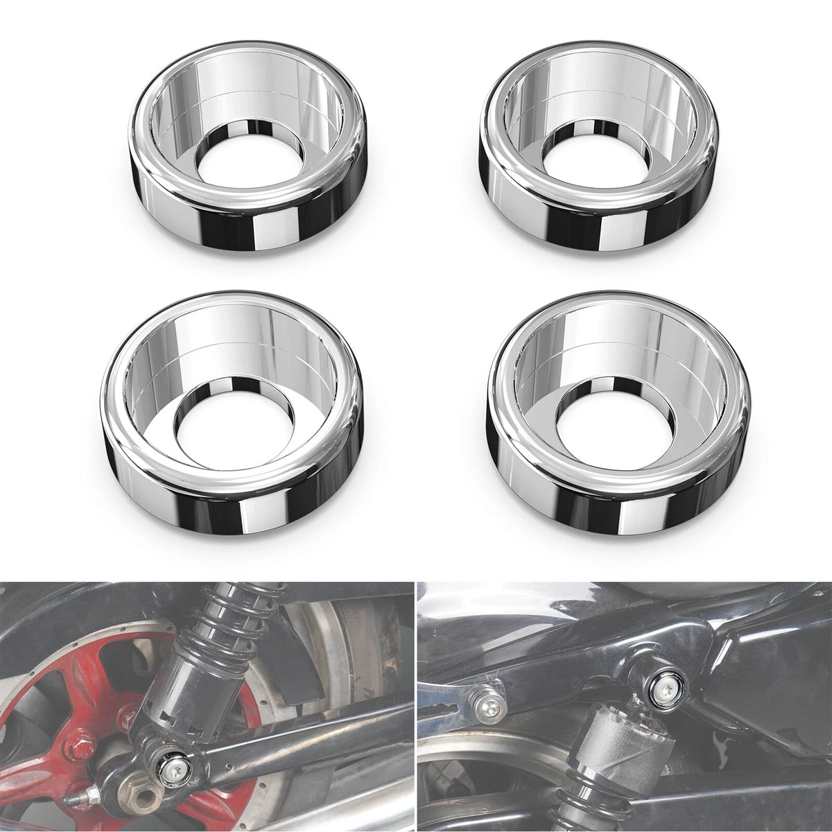4X Shock Absorber Bracket Rings for Harley Iron 1200 XL1200NS (2018-2021)