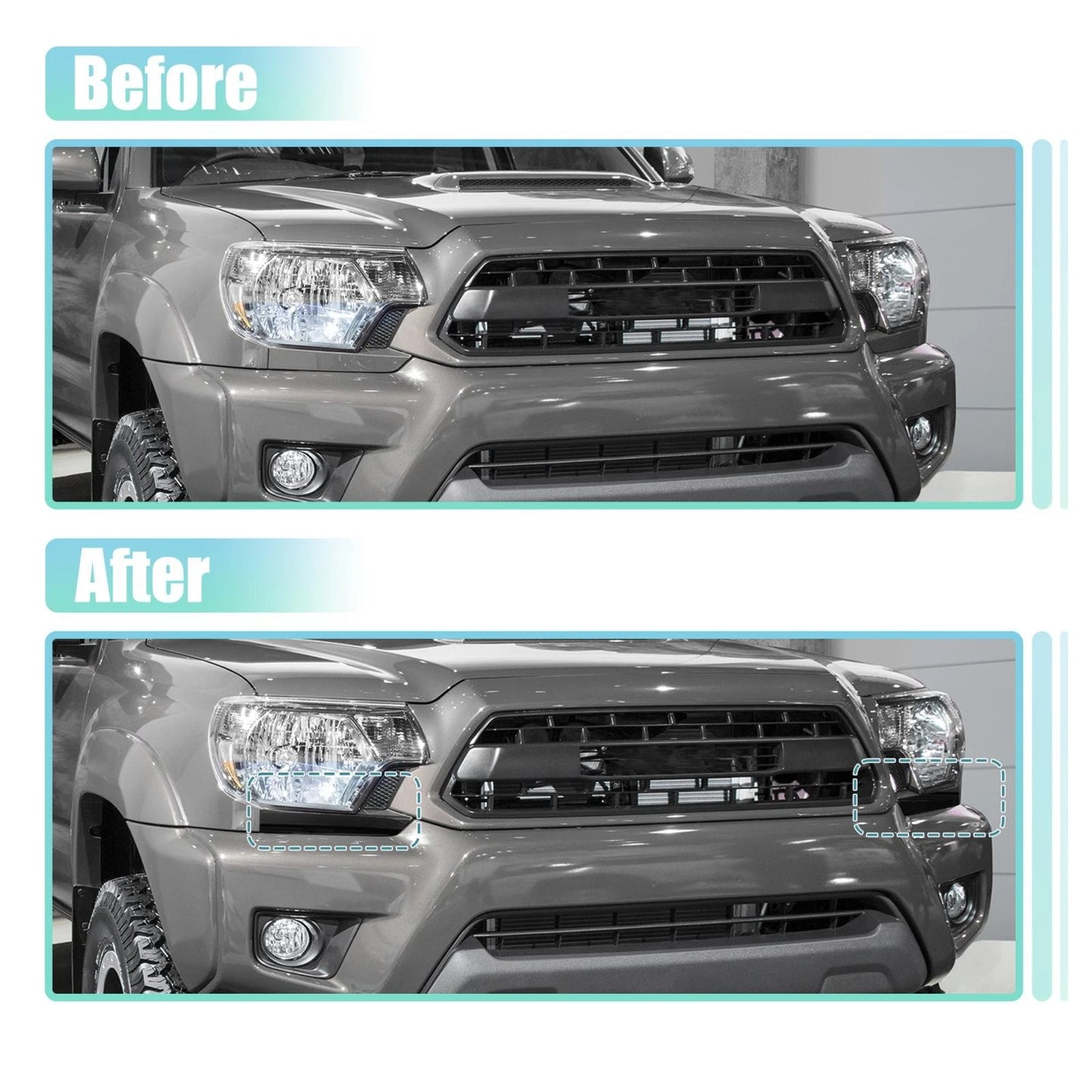 Front Bumper Grille Filler Trim Panel for Toyota Tacoma (2012-2015)