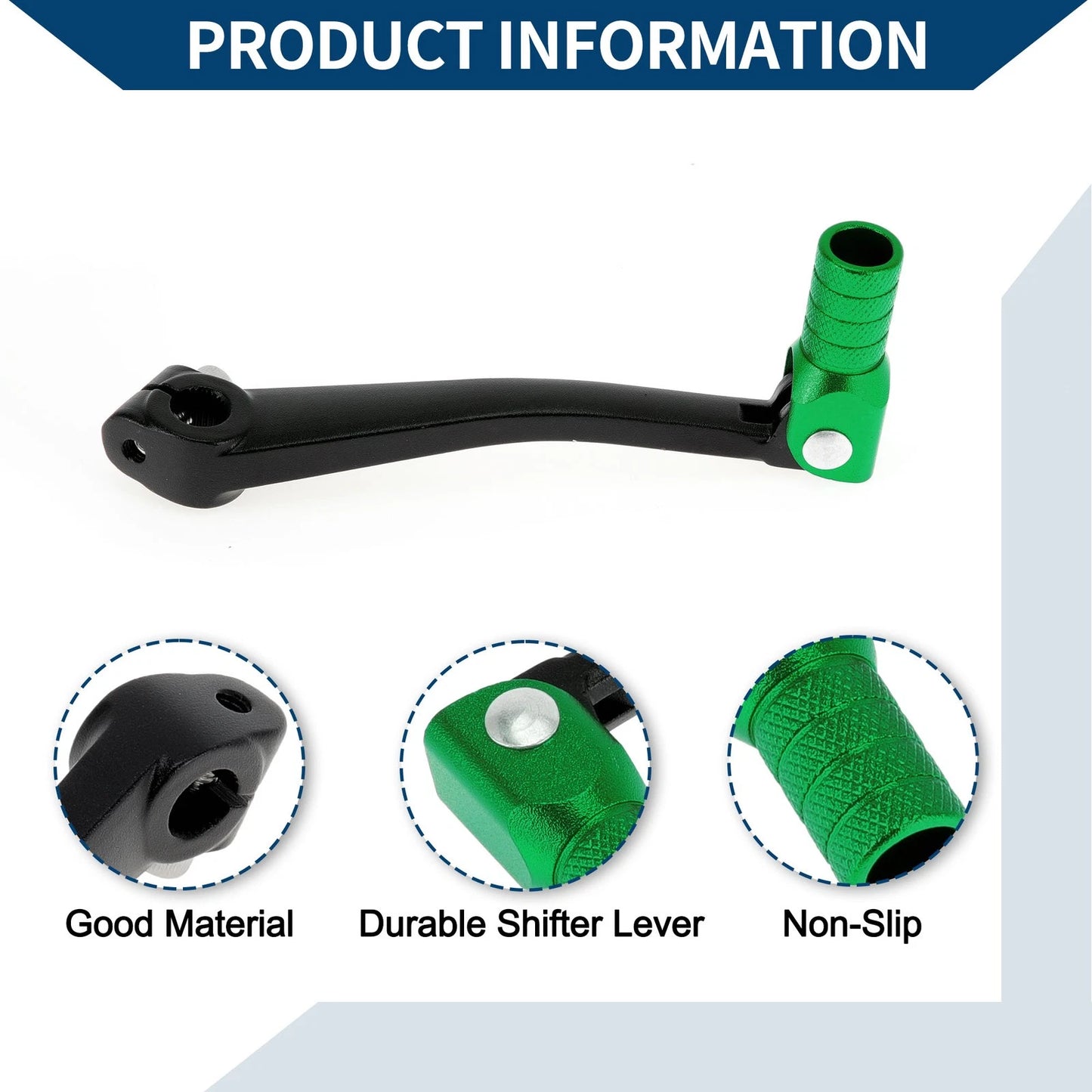 Folding Gear Shifter Lever for Bosuer 125 Black Green