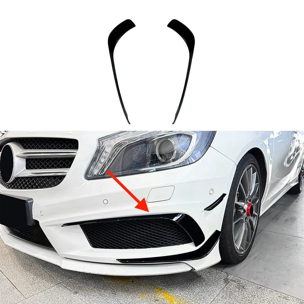 Front Bumper Side Canards Splitters for Mercedes-Benz A-Class (2013–2015)