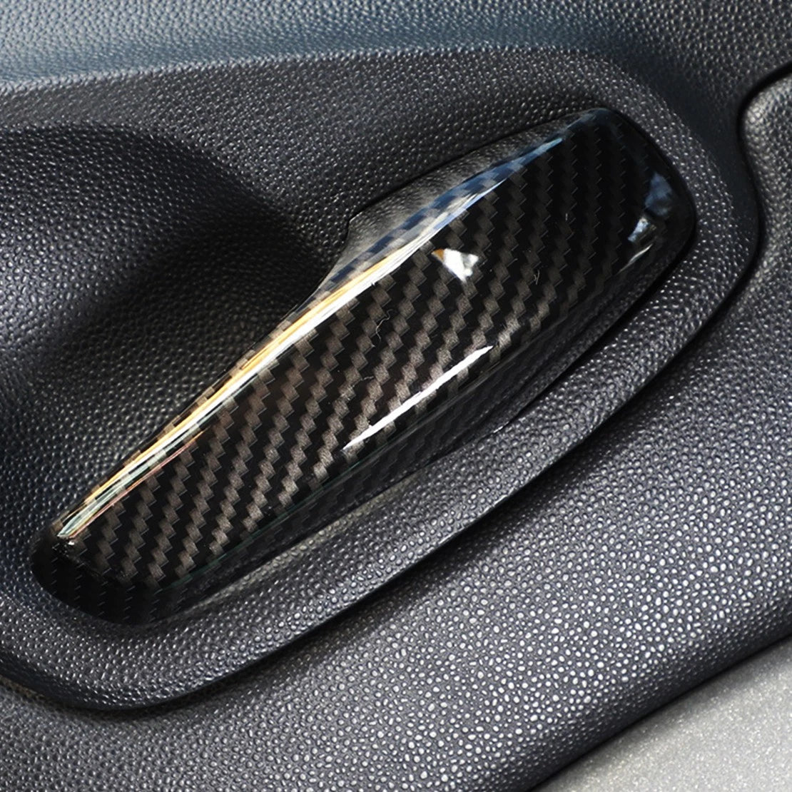 Carbon Fiber Interior Door Handle Cover Trim for Smart Fortwo (2007-2014)