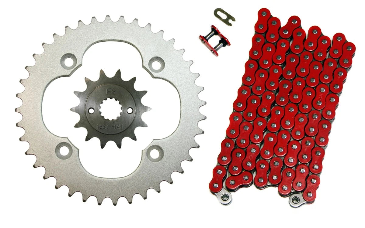 520x96 O-Ring Chain & 14/40 Sprockets for Suzuki Quadsport 400 (2009–2014)
