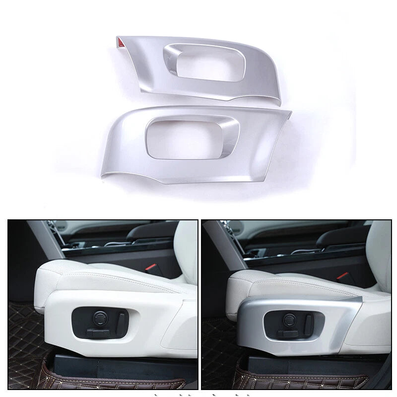 Silver Side Seat Chair Adjust Buttons Cover Trim For Range Rover Velar 2018-2022