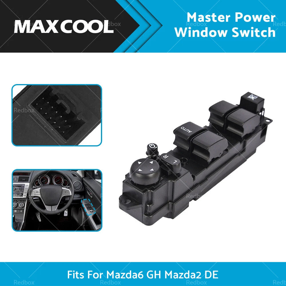 Front Right Master Power Window Switch for Mazda 6 GH, Mazda 2 DE (2008-2012)