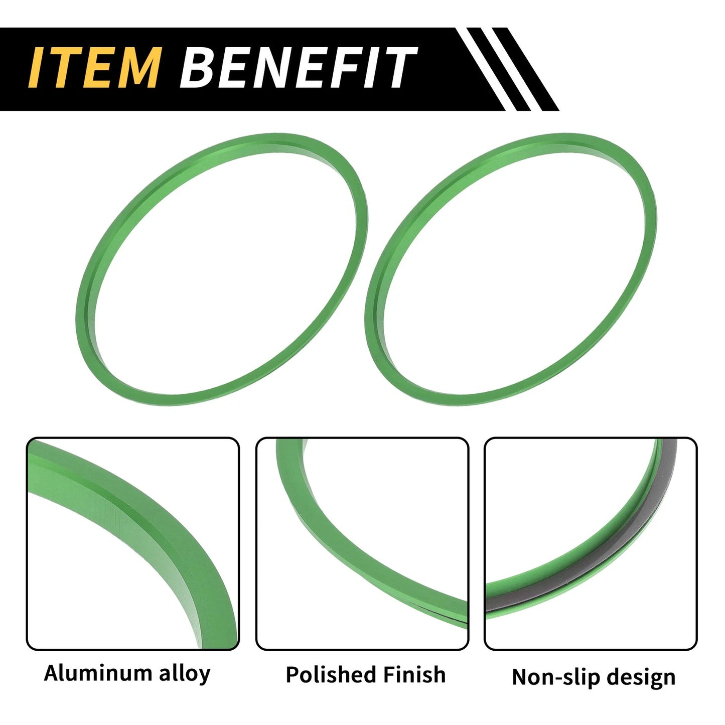 AC Vent Dashboard Decoration Rings 4 x Green for Toyota Tacoma (2016-2021)