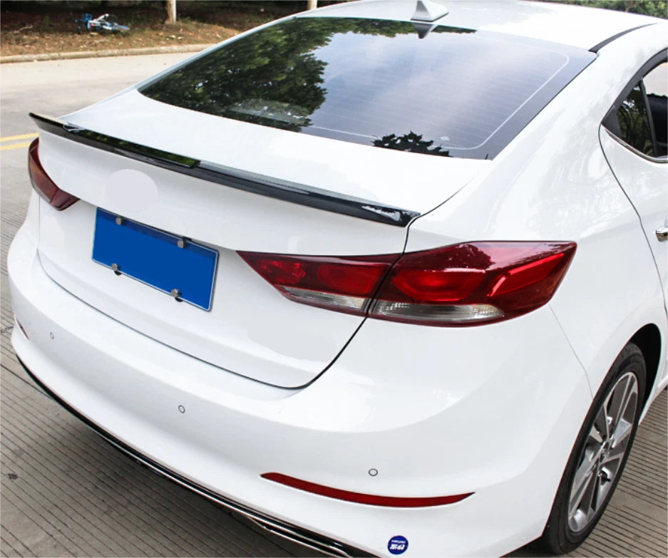 Rear Spoiler Wing Glossy Black for Hyundai Elantra Sedan (2017-2018)