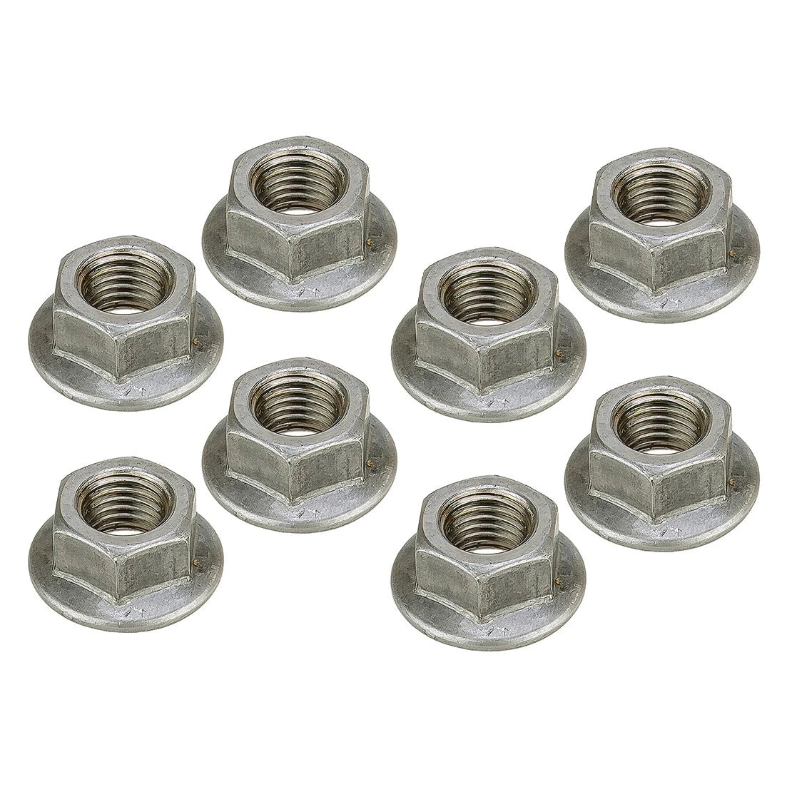 8 x M10 x 1.25 Stainless Steel Hex Flange Nuts for Various Applications