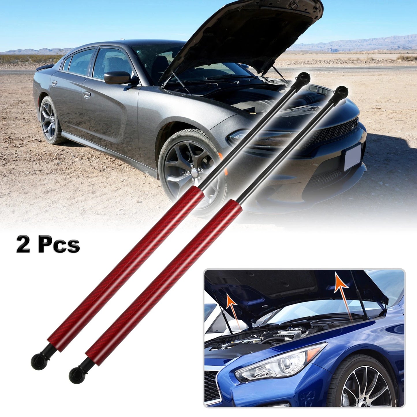 Front Hood Gas Lift Supports for Suzuki Swift Sport (2004-2010)