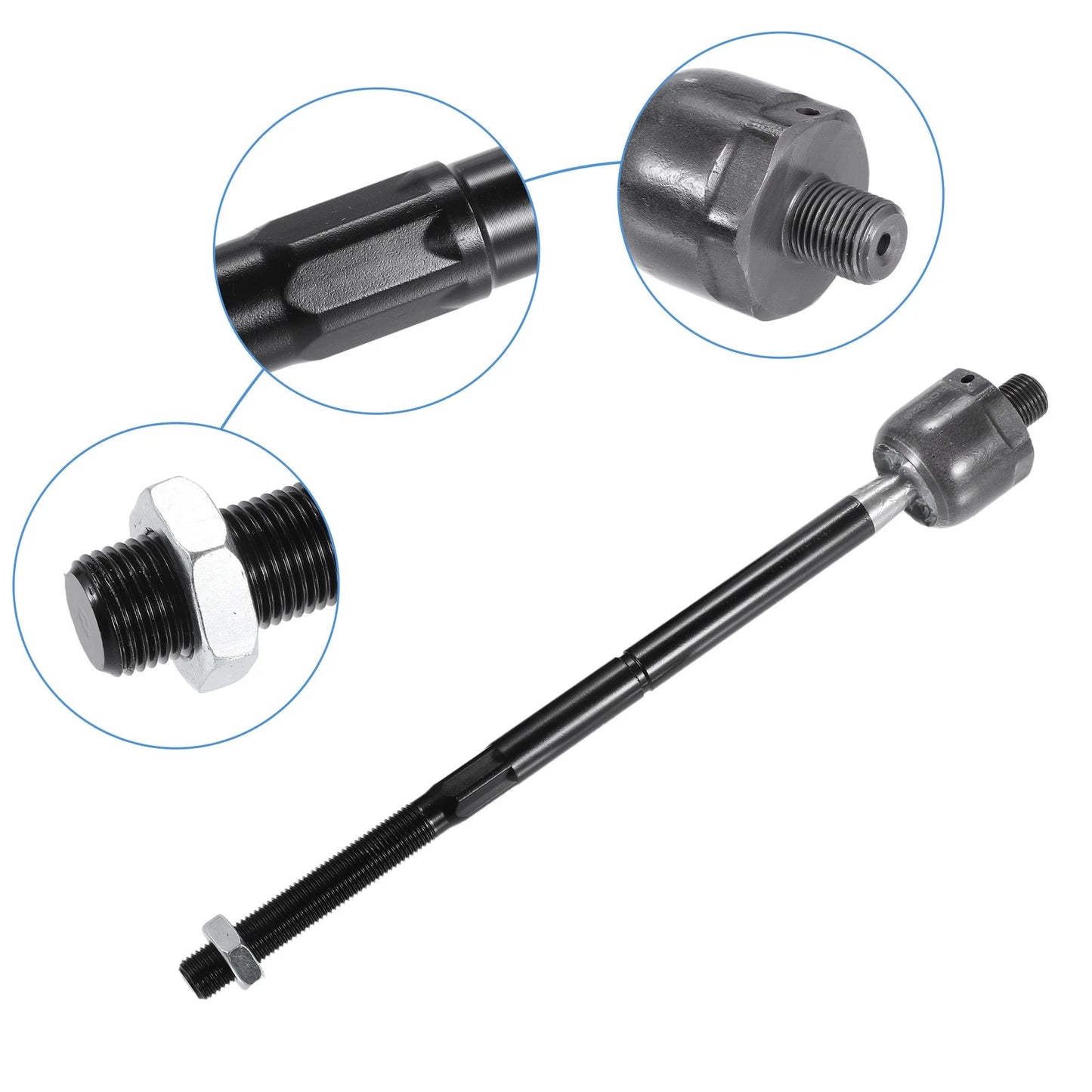 4 x Front Inner Tie Rods with Boots Black for Chrysler 300 (2011 - 2014)