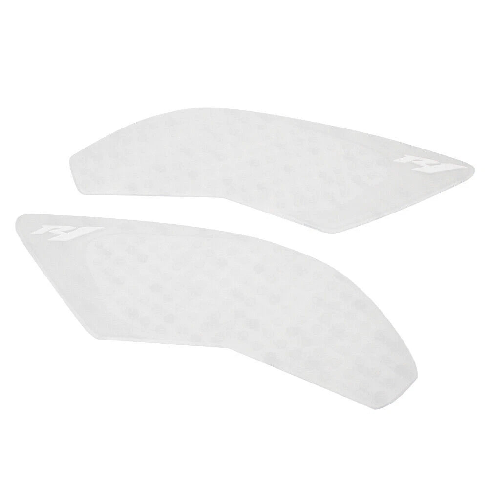 White Gas Tank Traction Side Pad Knee Grip Decal for Yamaha YZF-R1 (2015-2017)