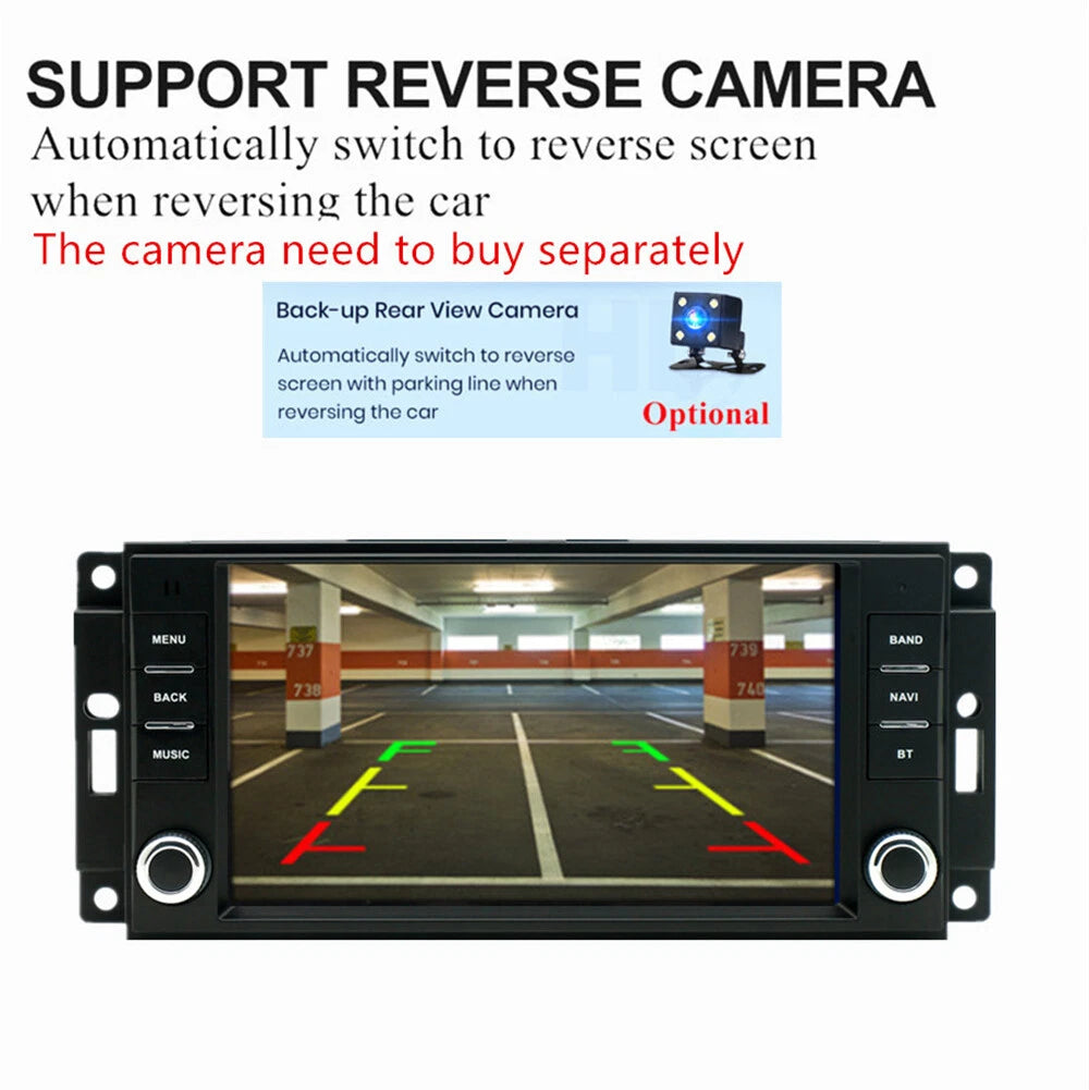 7" Android 13 GPS Stereo Radio for Jeep, Chevrolet, Dodge, Chrysler (2011-2023)