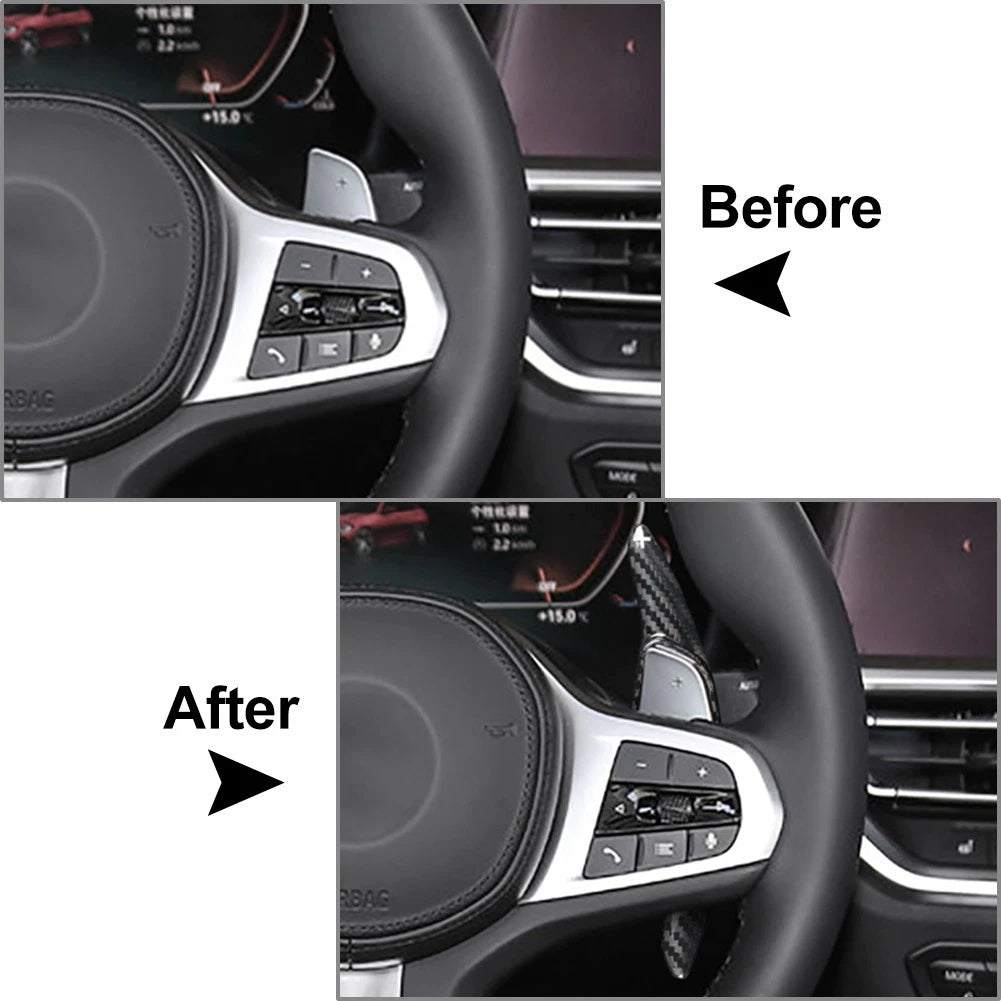 Black Steering Wheel Shift Paddle Shifter Extension for Hyundai LA Festa (2019-21)