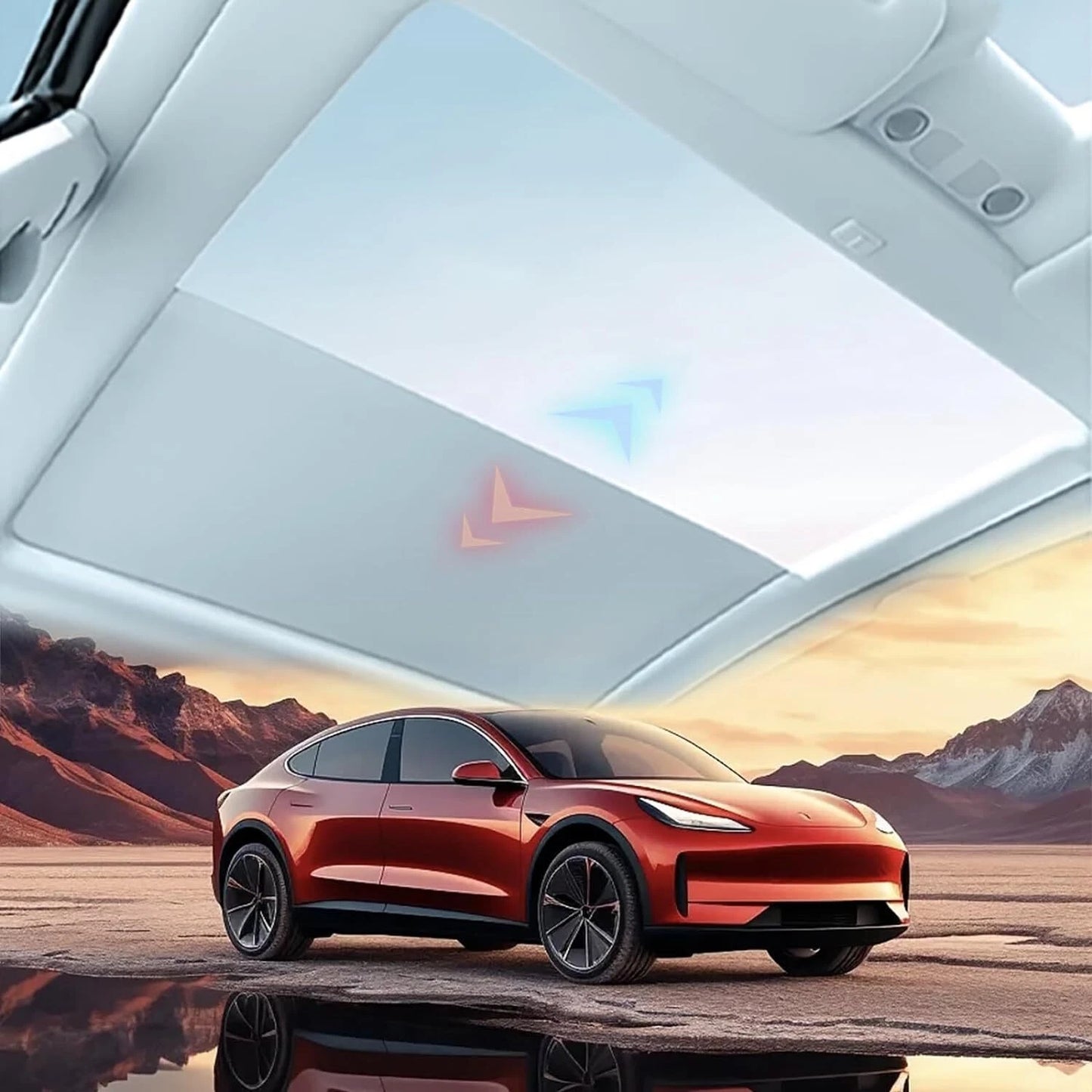 Electric Retractable Sunshade for Tesla Model Y (2020-2023)