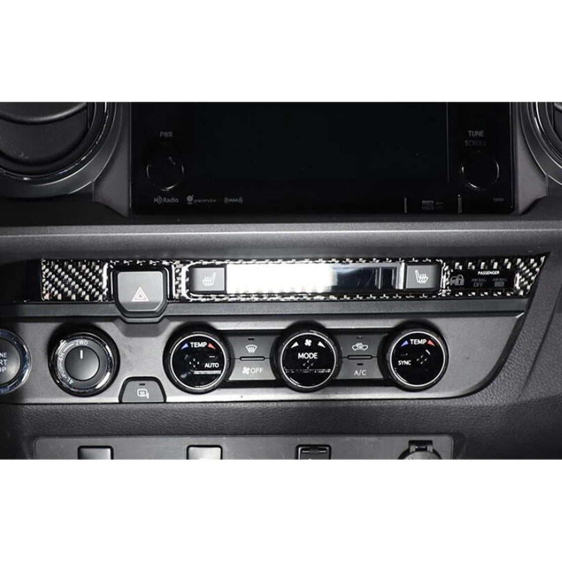 Carbon Fiber Warning Light Switch Trim Cover for Toyota Tacoma (2016-2022)