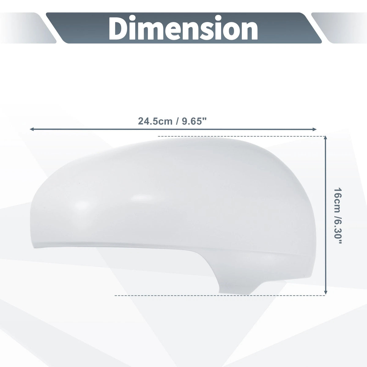Right Side Rearview Mirror Cover Cap White for Toyota Prius (2010–2012)