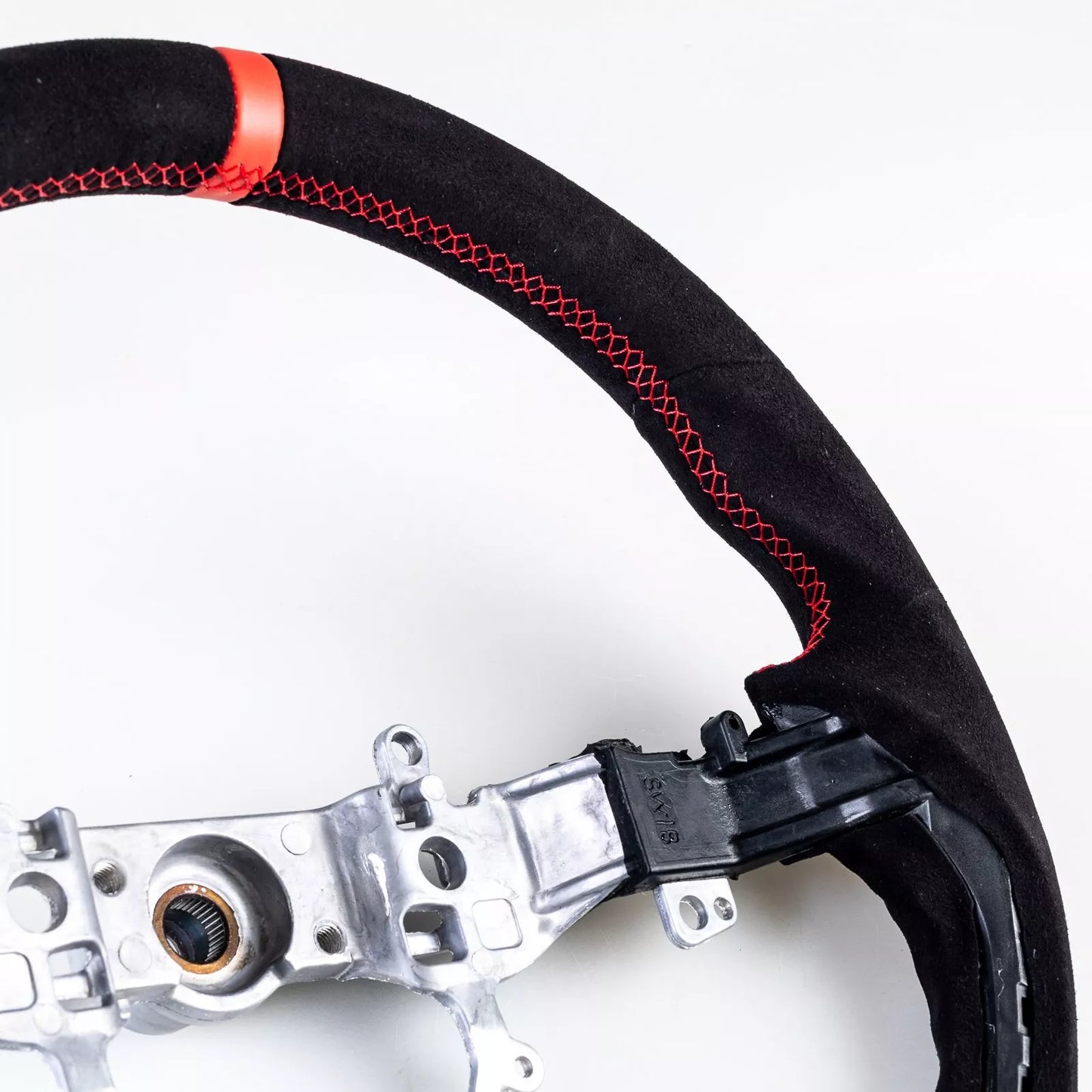 Suede Sport Steering Wheel Red for Suzuki Swift (2018-2021)