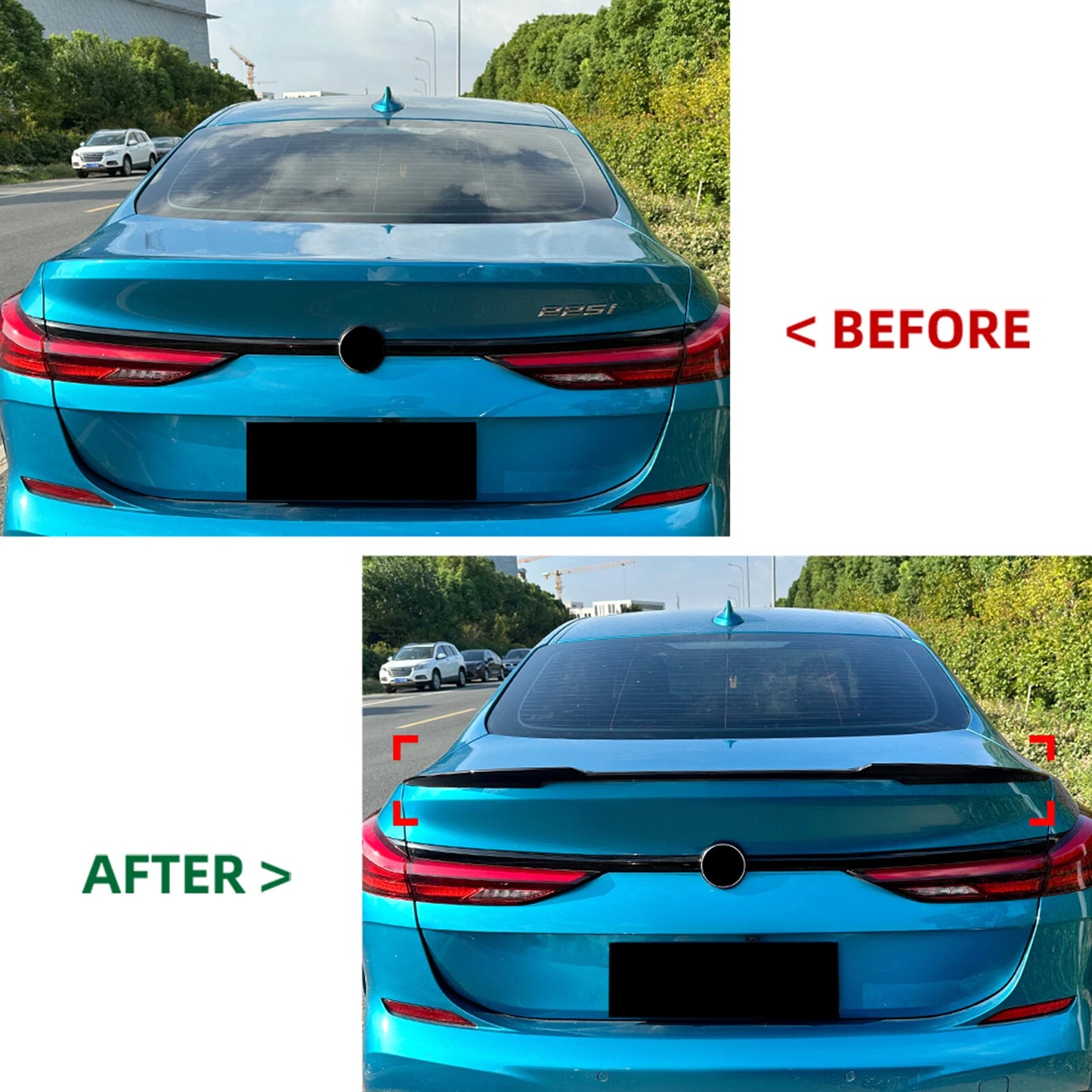 Gloss Black Boot Spoiler Lip for BMW 2 Series F44 Gran Coupe (2020-2024)