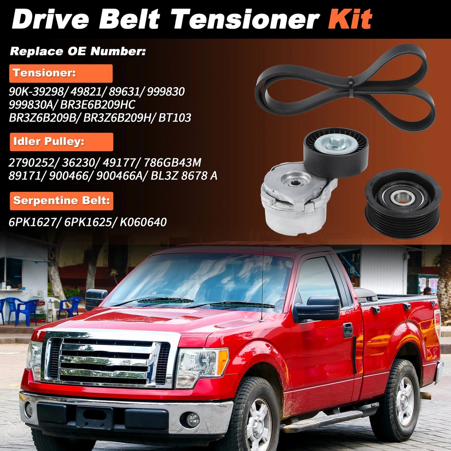 Serpentine Belt Drive Tensioner for Ford F150 Lobo (2004-2008)
