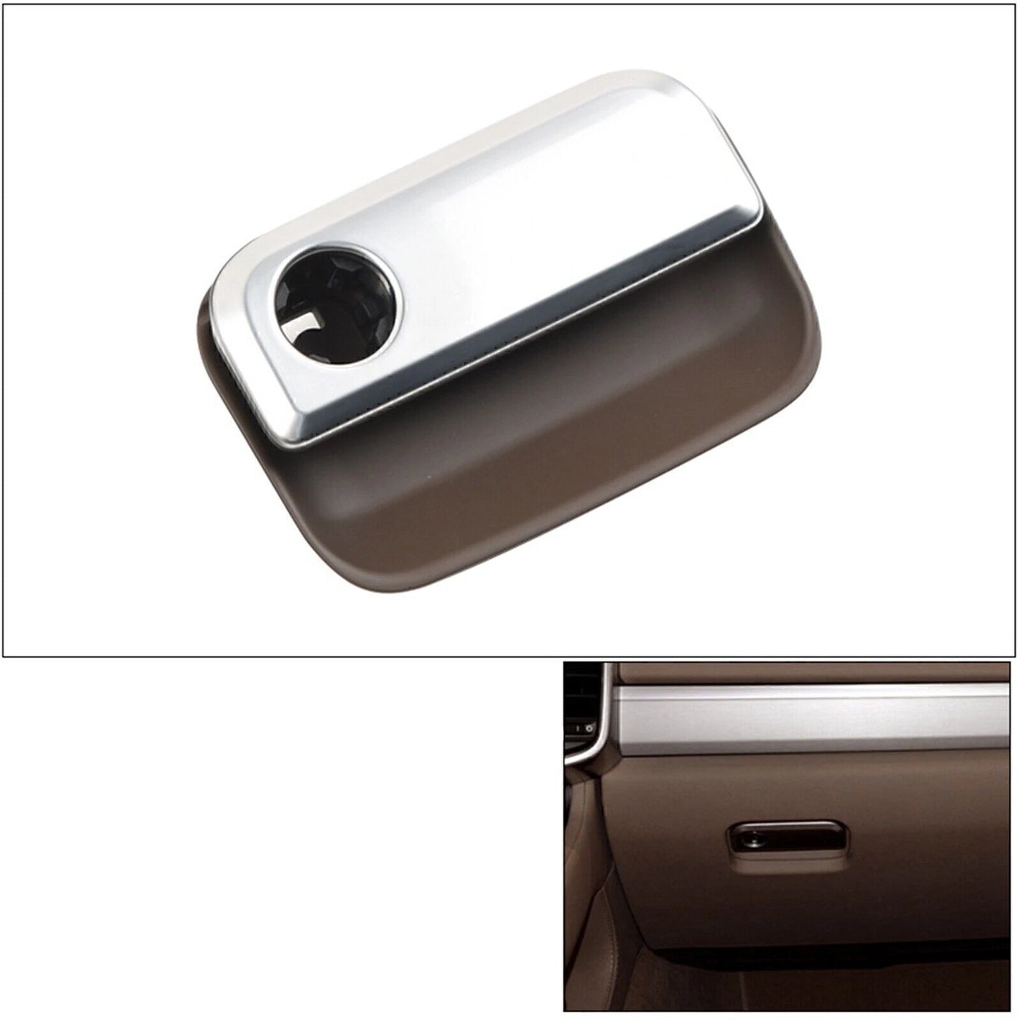Glove Box Pull Handle Cover Kit 1 x Brown for Porsche Cayenne (2010-2018)