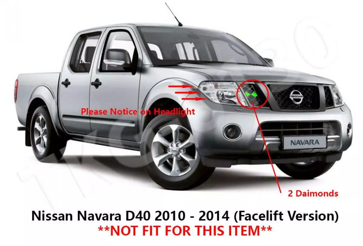 Headlight Covers for Nissan Navara D40 (2005-2013)