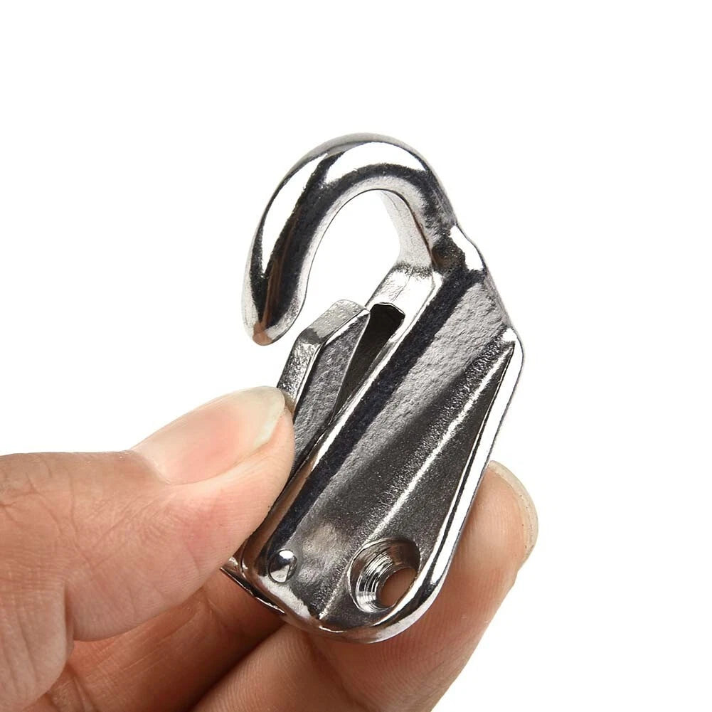 2 x Marine 316 Stainless Steel Spring Snap Fending Hook Fender Boat Hardware