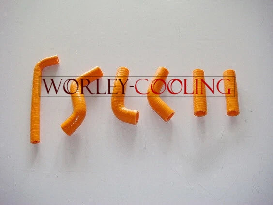 Aluminum Radiator + Orange Hose for KTM 250/400/450/520/525 MXC/EXC (2000-2002)