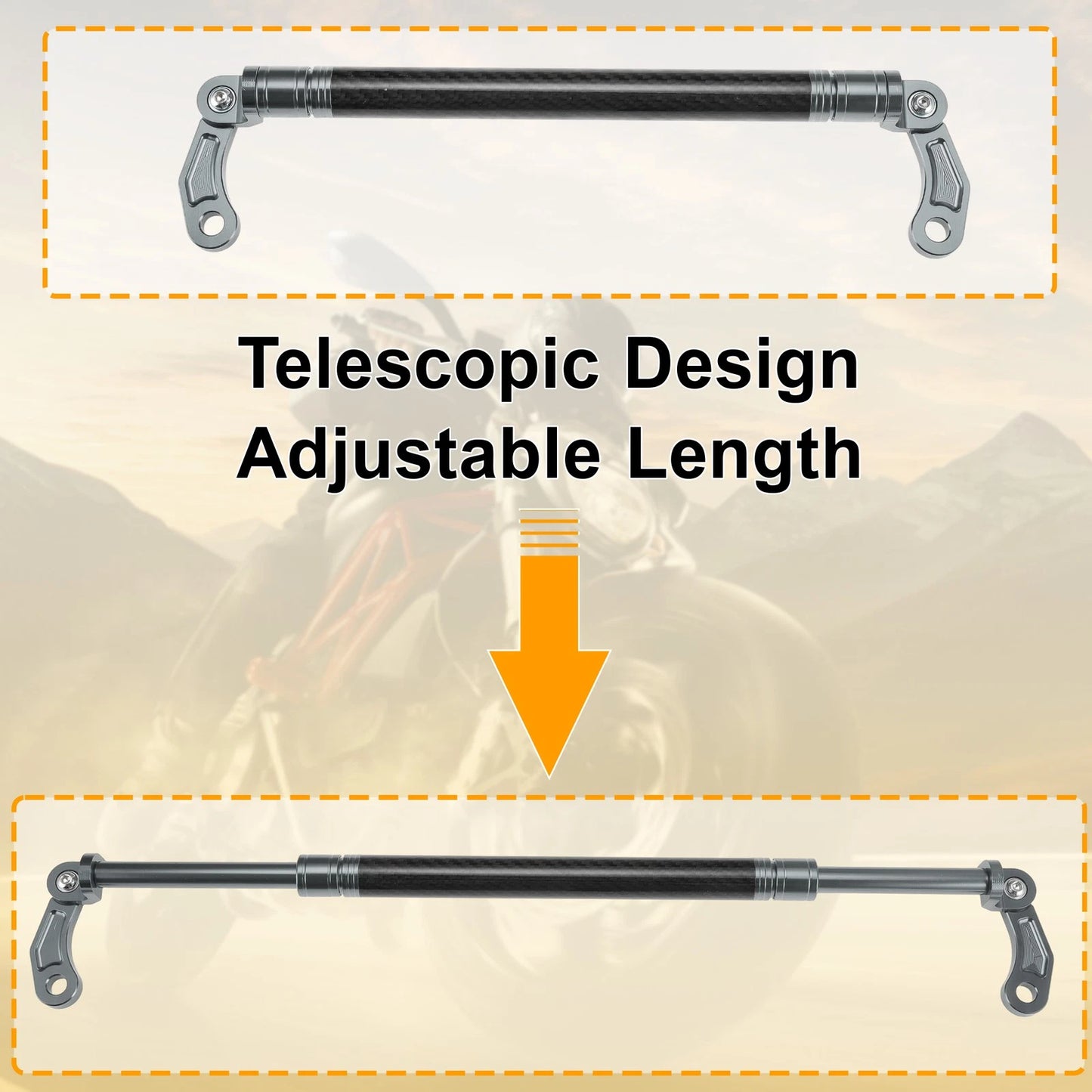 Extender Bracket 300mm Center Hole for Balance Bar Aluminum Alloy Motorcycle