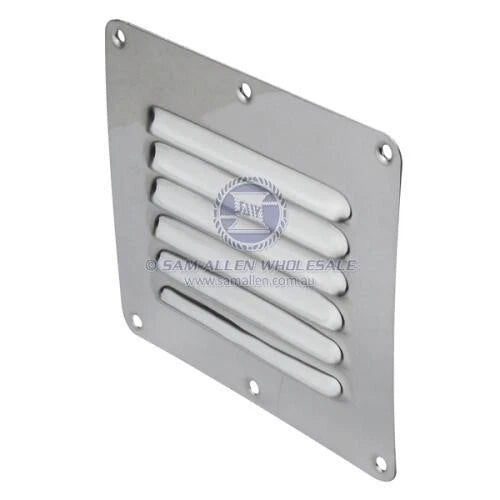 Stainless Steel Surface Mount Louvre Vent 127mm x 115mm for Boat/Caravan/Camper