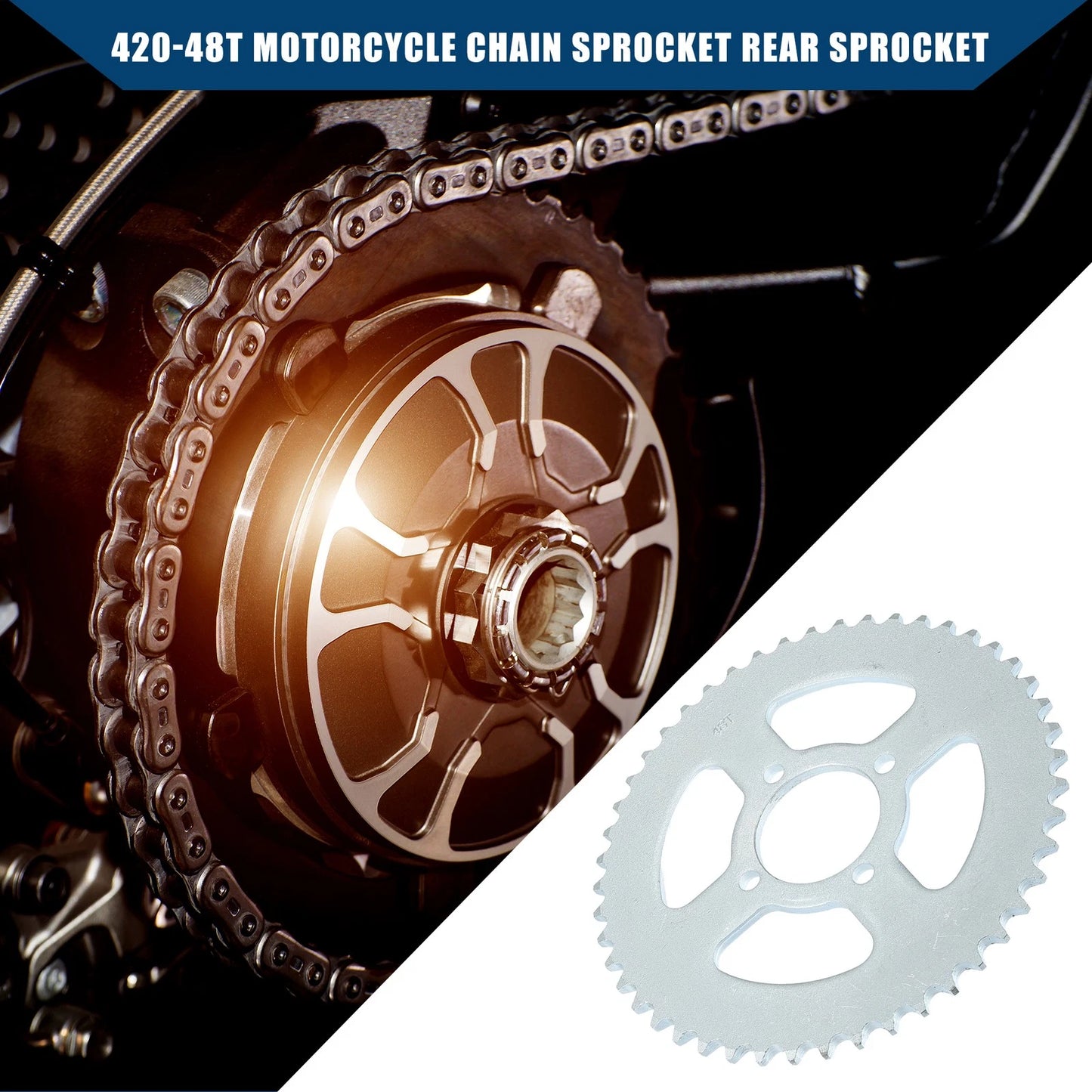 48 Tooth 52mm Motorcycle Chain Sprocket Rear for Dirt Bike