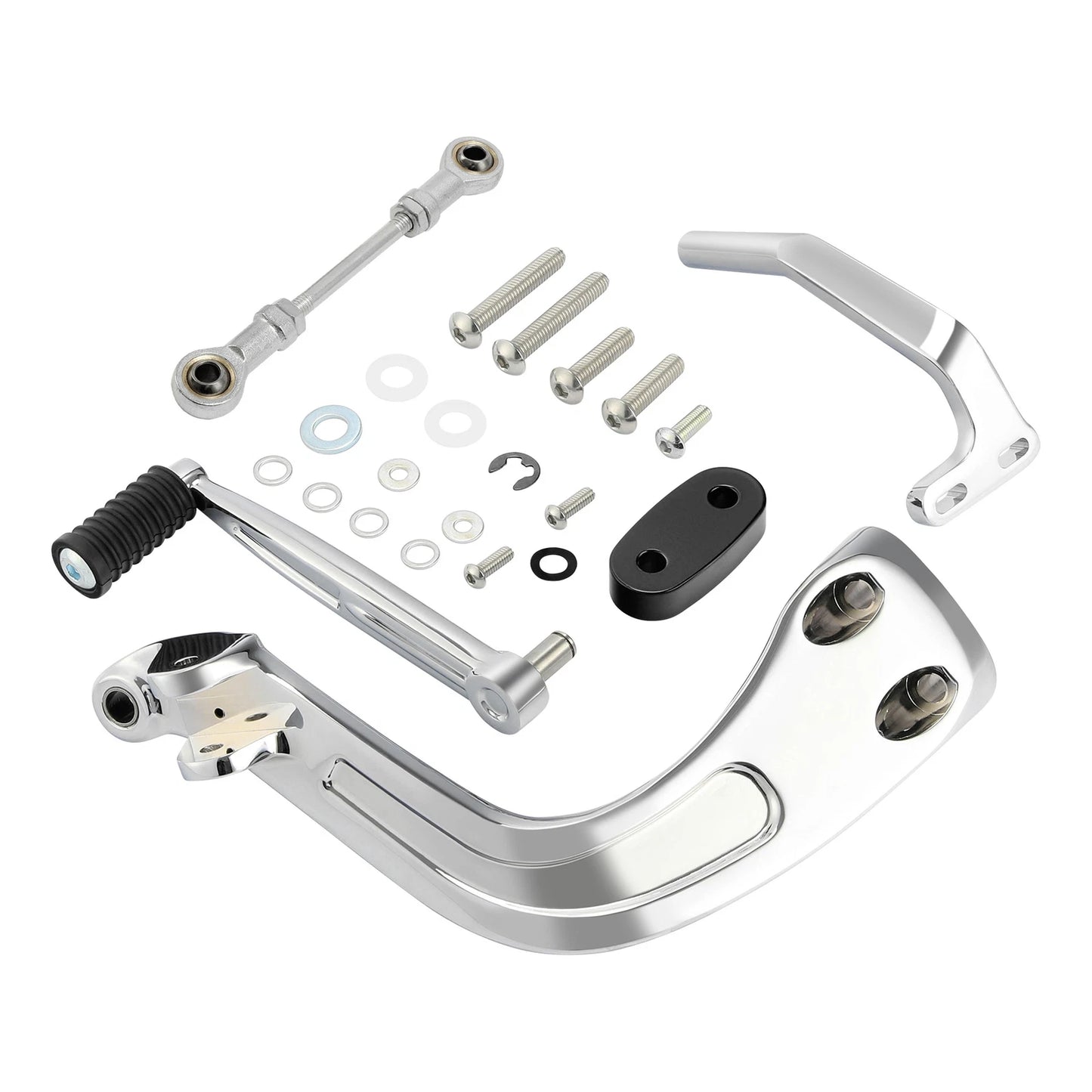 Chrome Mid Control Shift Side Set for Harley Sport Glide, Fat Bob, FXDR (18-25)