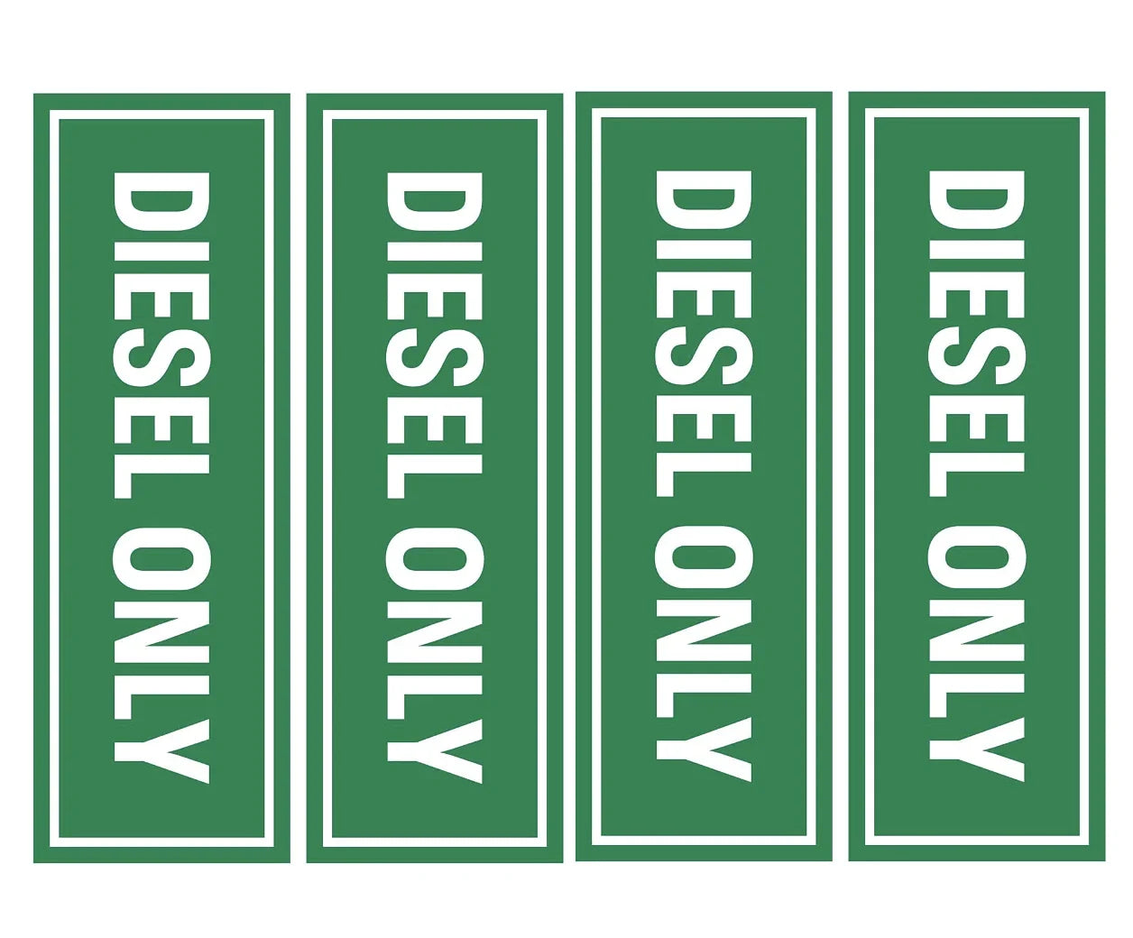 DIESEL ONLY Vinyl Stickers - Decals - Labels for Truck Oil Gas Fuel 4x