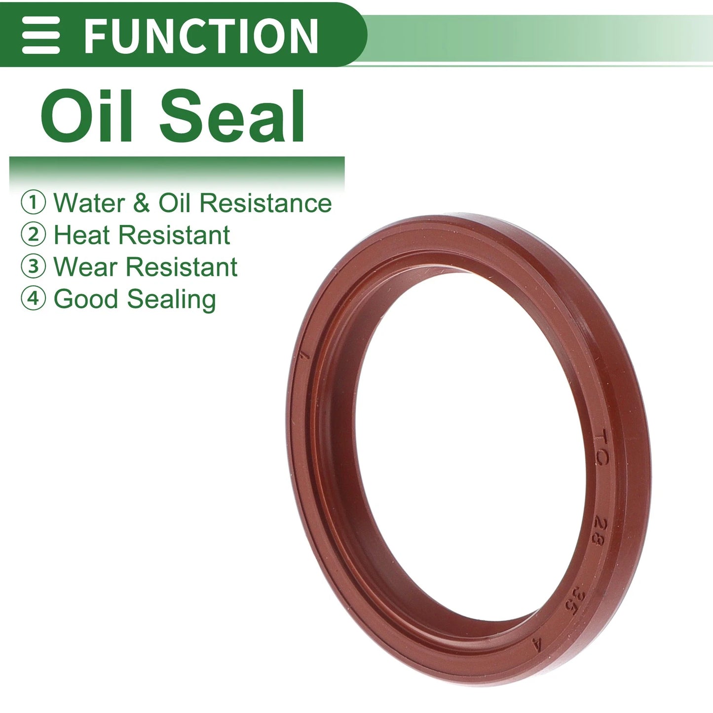 Oil Seal / 28x35x4mm / Seal Ring FKM Brown 5 Pcs