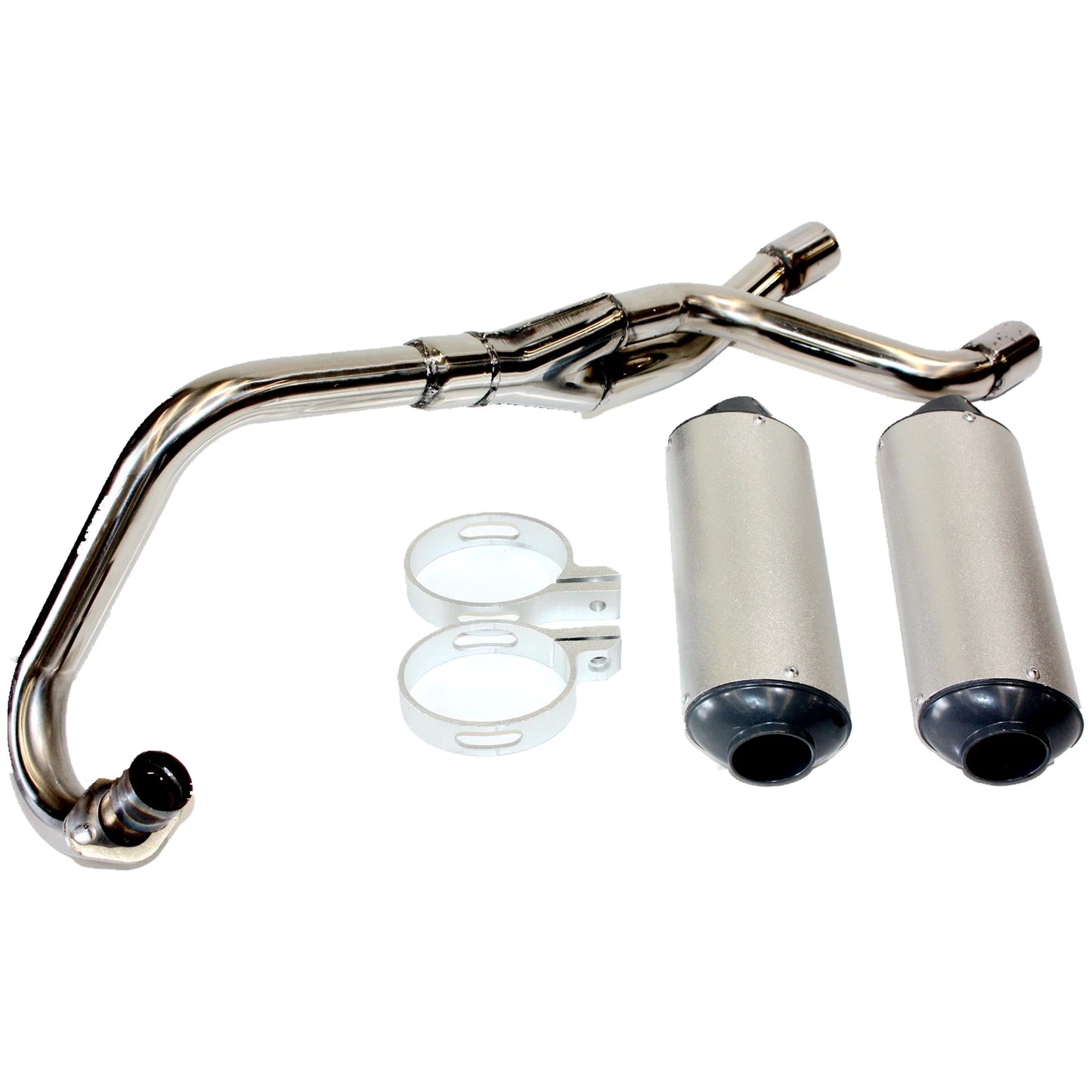 Twin Bigbore Exhaust Pipe & Mufflers for PITPRO 125cc 150cc 160cc Dirt Bike