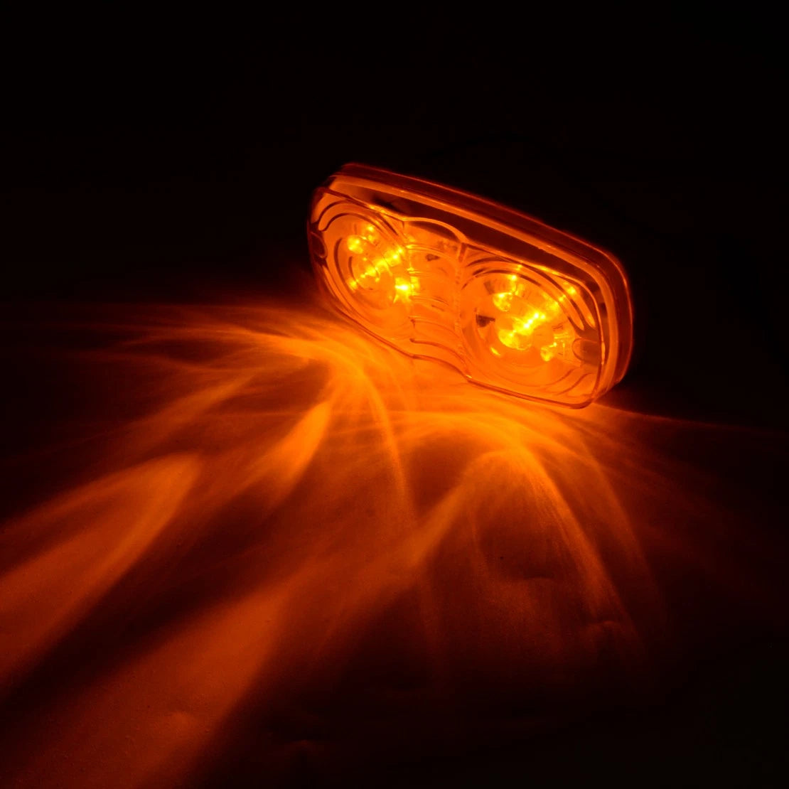 10x Amber/Red LED Side Marker Lights for Trailer Truck RV